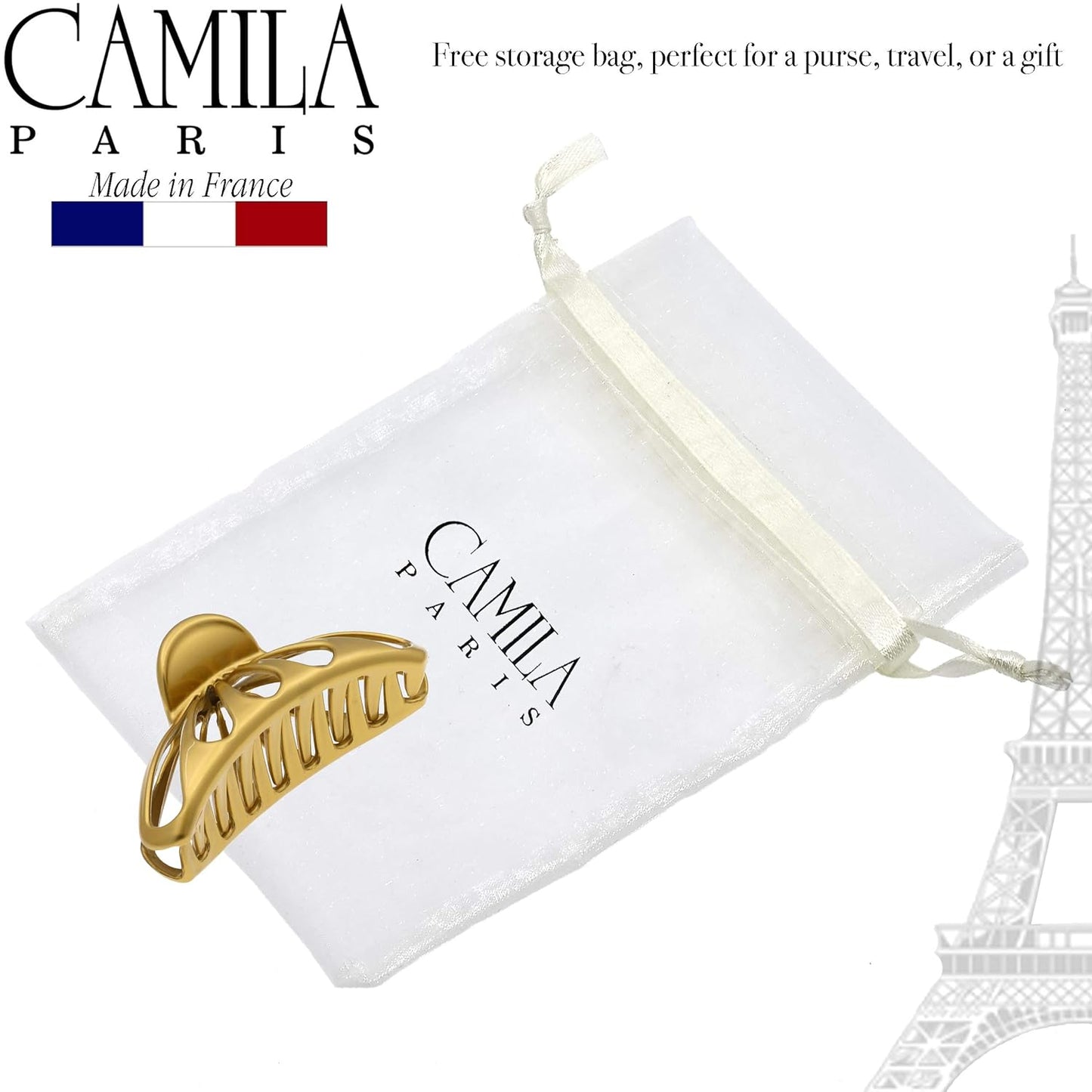 French Hair Clip - Large 4 Inch Claw Clips for Thick Hair | No-Slip Grip for Long Hair