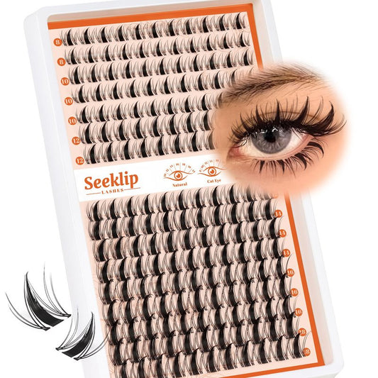 Fairy Manga Lash Clusters 8-18mm Eyelash Clusters 160Pcs Lashes Extension Fairy Lash Clusters Spiky Lashes Cluster C Curl with Invisiable Band (Fairy)