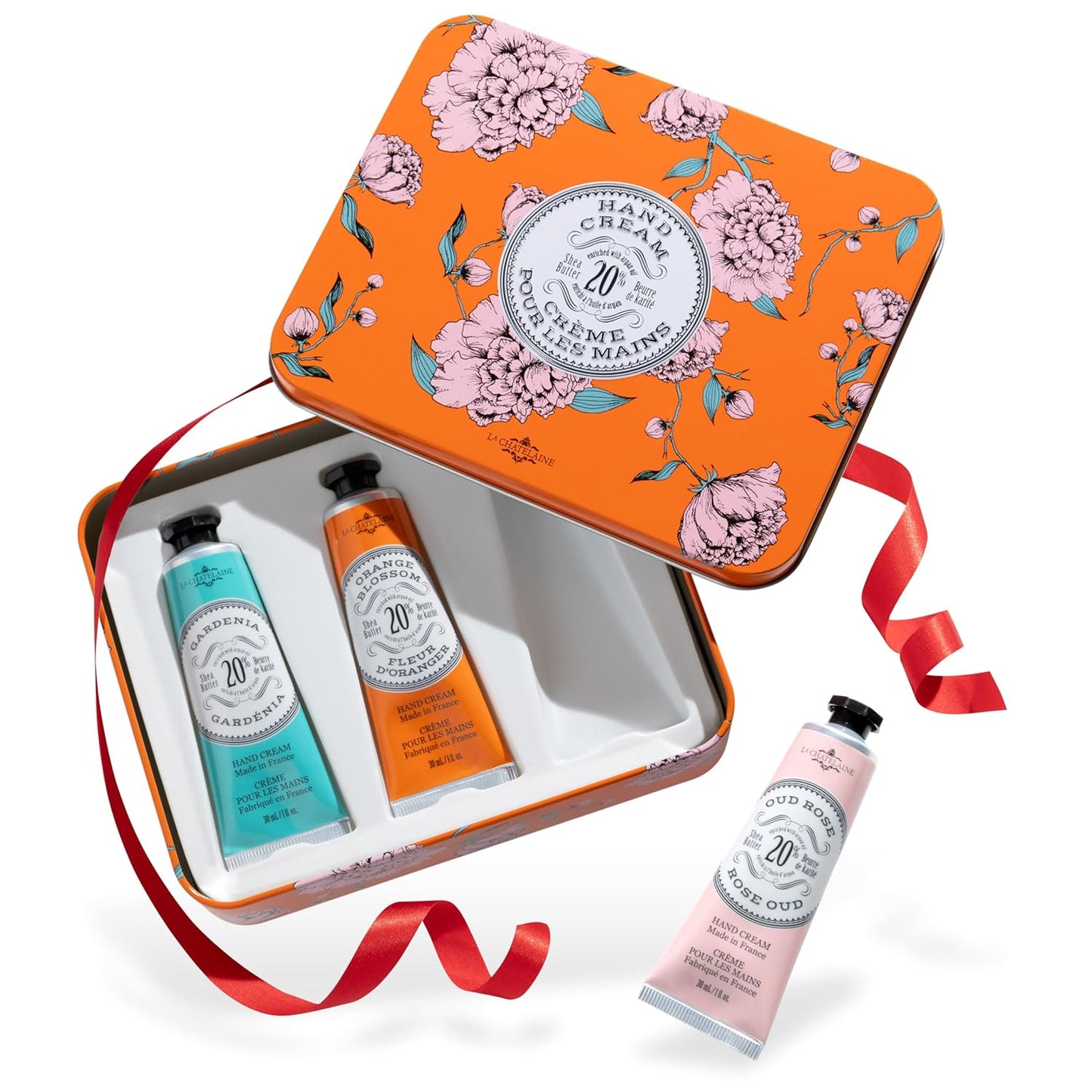 La Chatelaine 20% Shea Butter Hand Cream - Nourishing Travel Size Gift Set for Women | Coconut Milk & Lychee Cranberry
