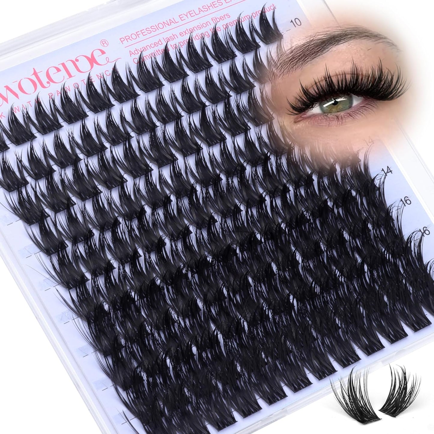 Manga Lash Clusters - 10-18mm Individual Eyelash Extensions | 144pcs Anime False Lashes for DIY Application
