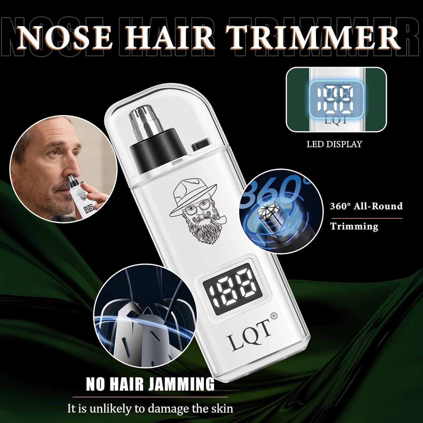 Hair Clippers for Men - Professional 3-Piece Grooming Kit with LED Display | Cordless Hair Clipper, Foil Shaver & Nose Trimmer