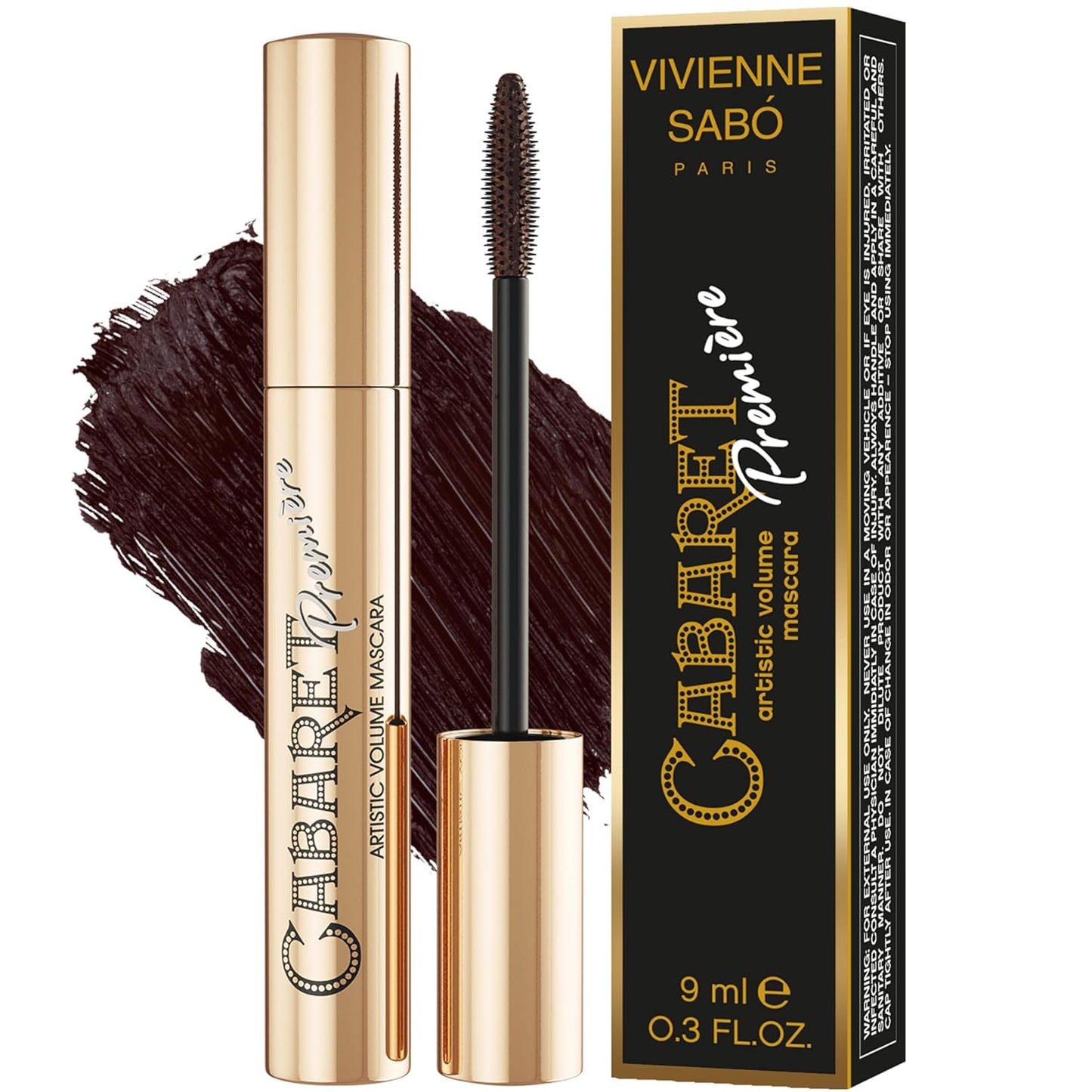 Vivienne Sabó Black Mascara - Volume & Length, Curling, Smudge-Proof | 0.3 Fl Oz, Cruelty-Free