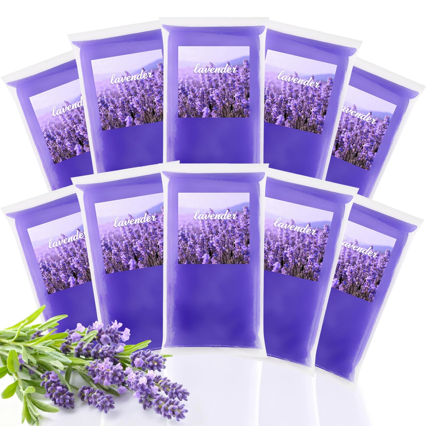 Paraffin Wax Refills, 10 Pack Lavender Scented Paraffin Wax Blocks for Paraffin Bath, Paraffin Wax Machine Refills for Hand Feet Skin Deep Hydration, Daily Stress, Pain Relief