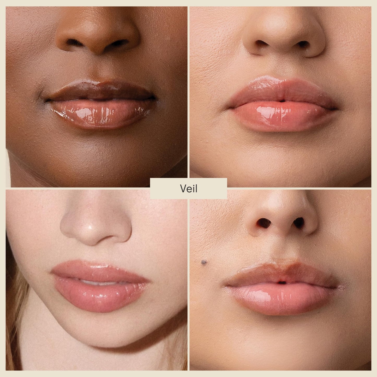 Silly George Lip Gloss Revival - Glossy Hydrating Shine with Peptides, Shea Butter, & Moisturizing Argan, Macadamia, Babassu Oil for Dry Lips, Clean Beauty Products, Veil, Travel Size 5ml Tube