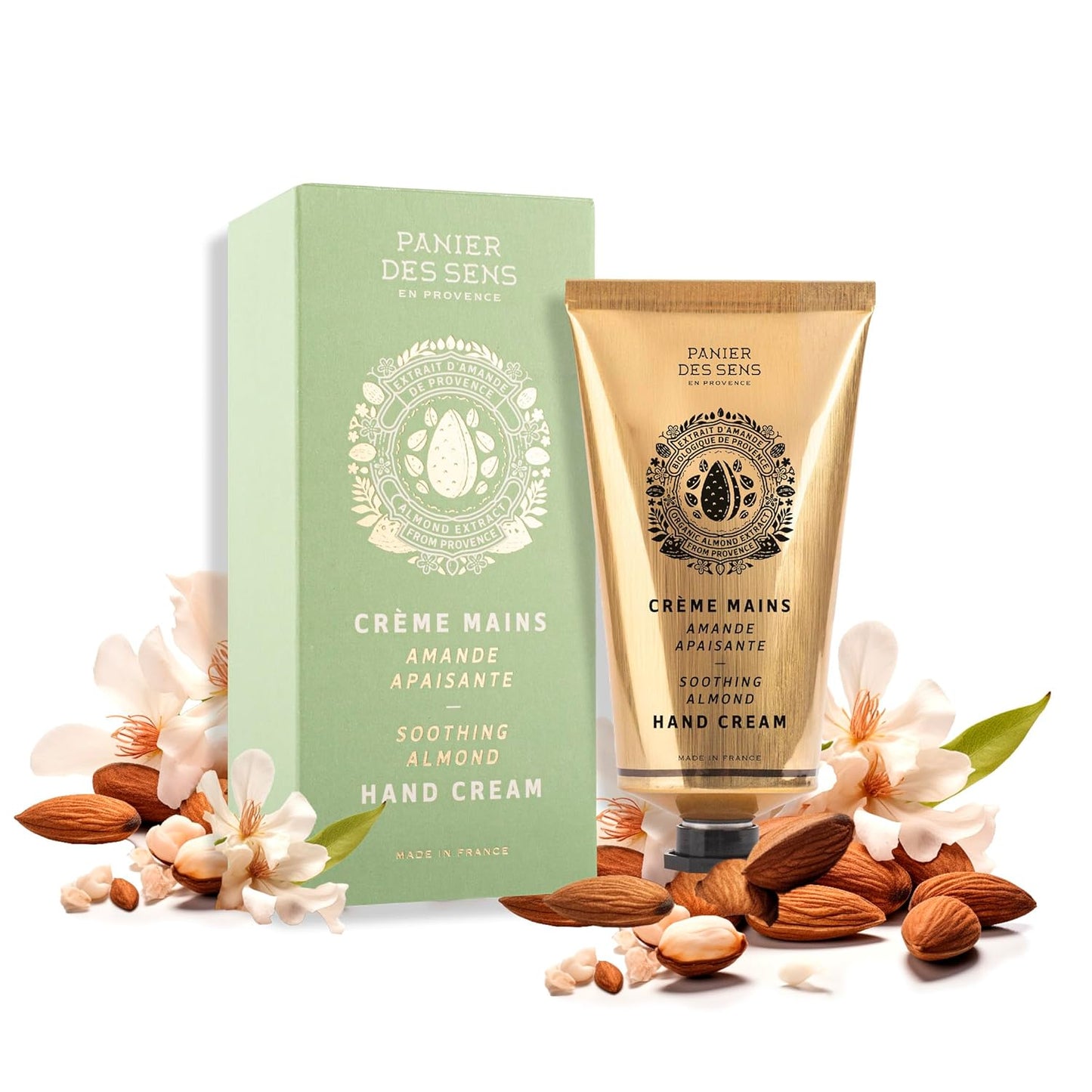 Sweet Almond Hand Cream - Moisturizing Lotion for Dry Skin | 97% Natural Ingredients, 2.5 Fl Oz