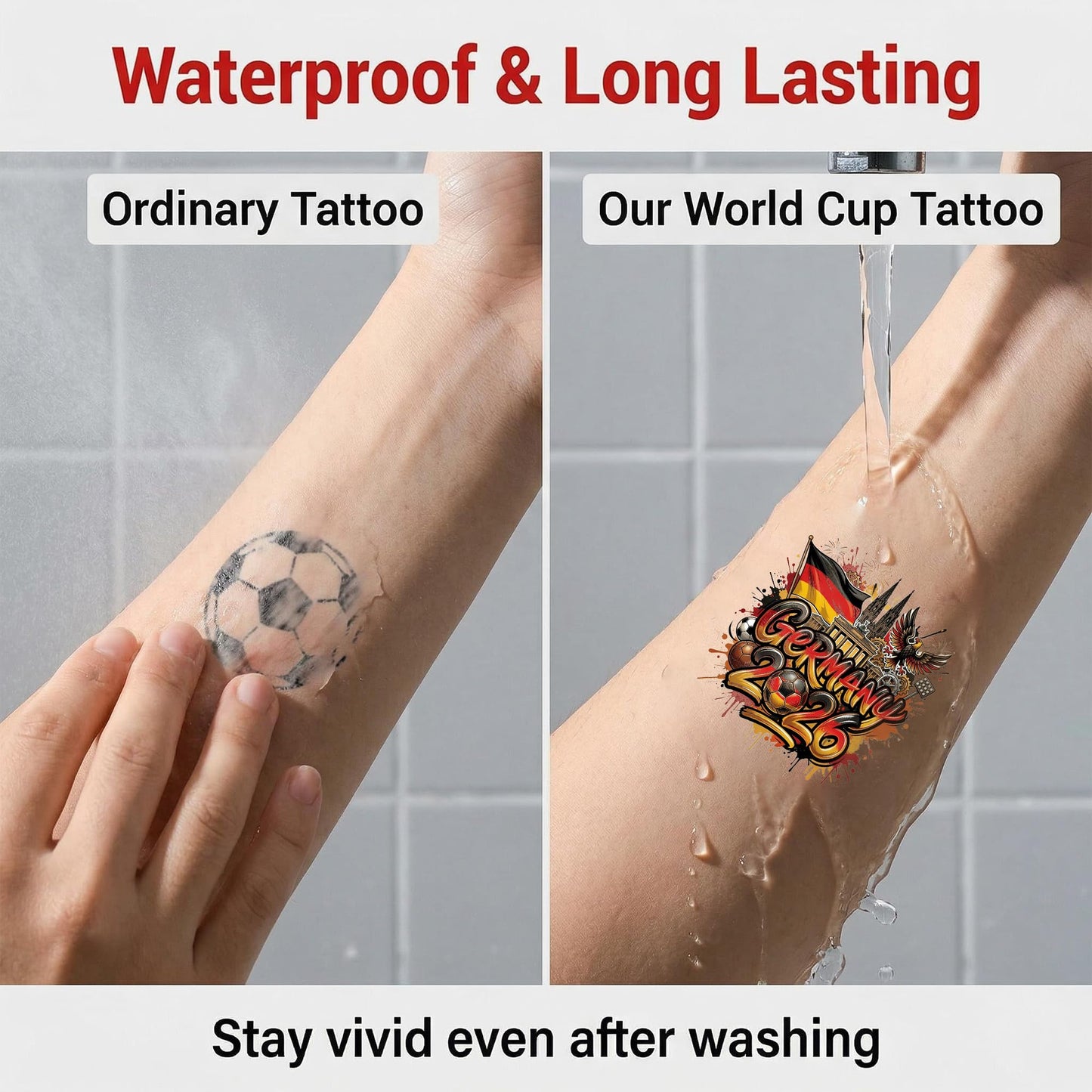 22 Pcs 2026 World Cup Tattoos Temporary Soccer Party Favors World Cup Party Decorations Soccer Stickers Gifts For Game Day Essential