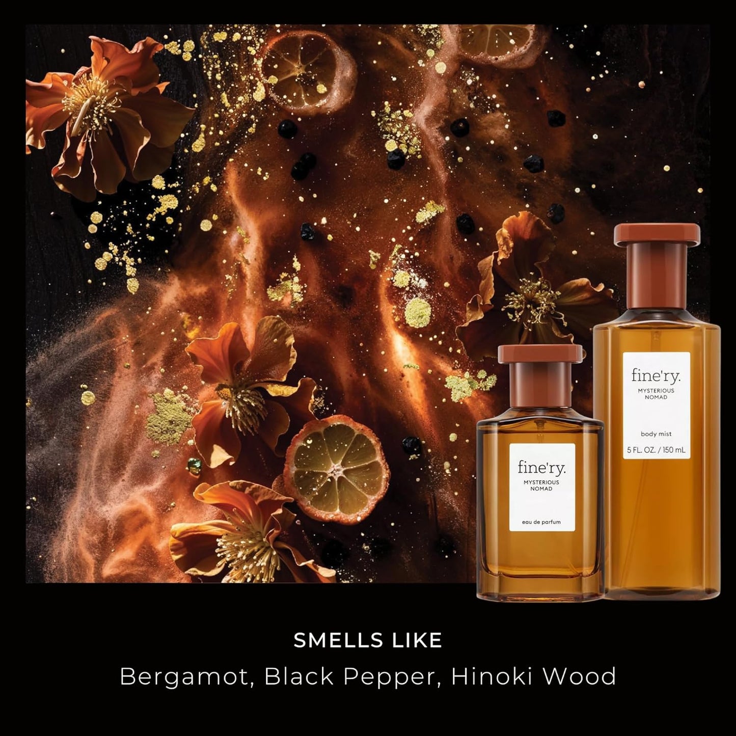 Bergamot Hinoki Hair & Body Fragrance Mist Spray | Unisex Citrus & Spicy Scent, Long-Lasting Gift (5 Fl Oz)