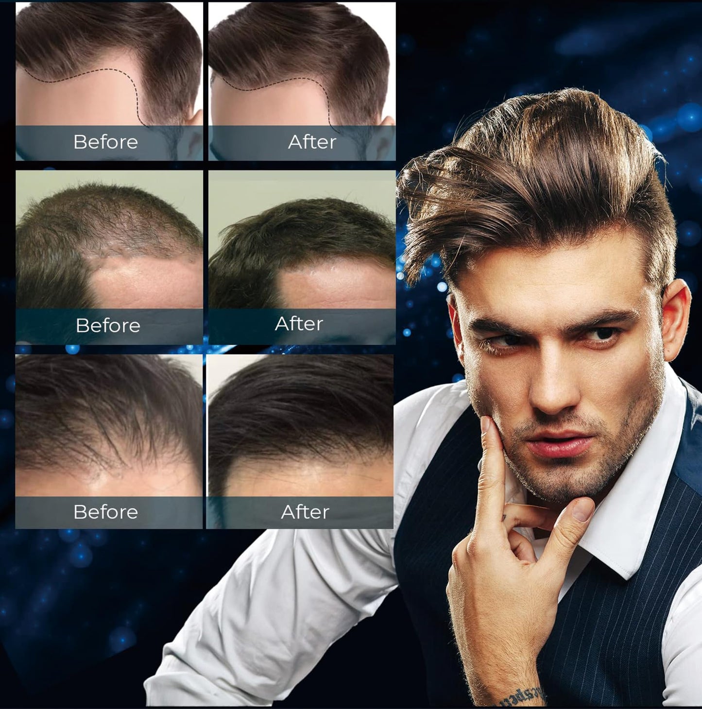 YURHERSU Hair Growth Serum with 5% Minoxidil, Restore Thinning Hair Reduce Hair Loss, Stimulate New Hair Nursing Scalp for Women Men Get Stronger Thicker Longer Hair or Beard-60ml