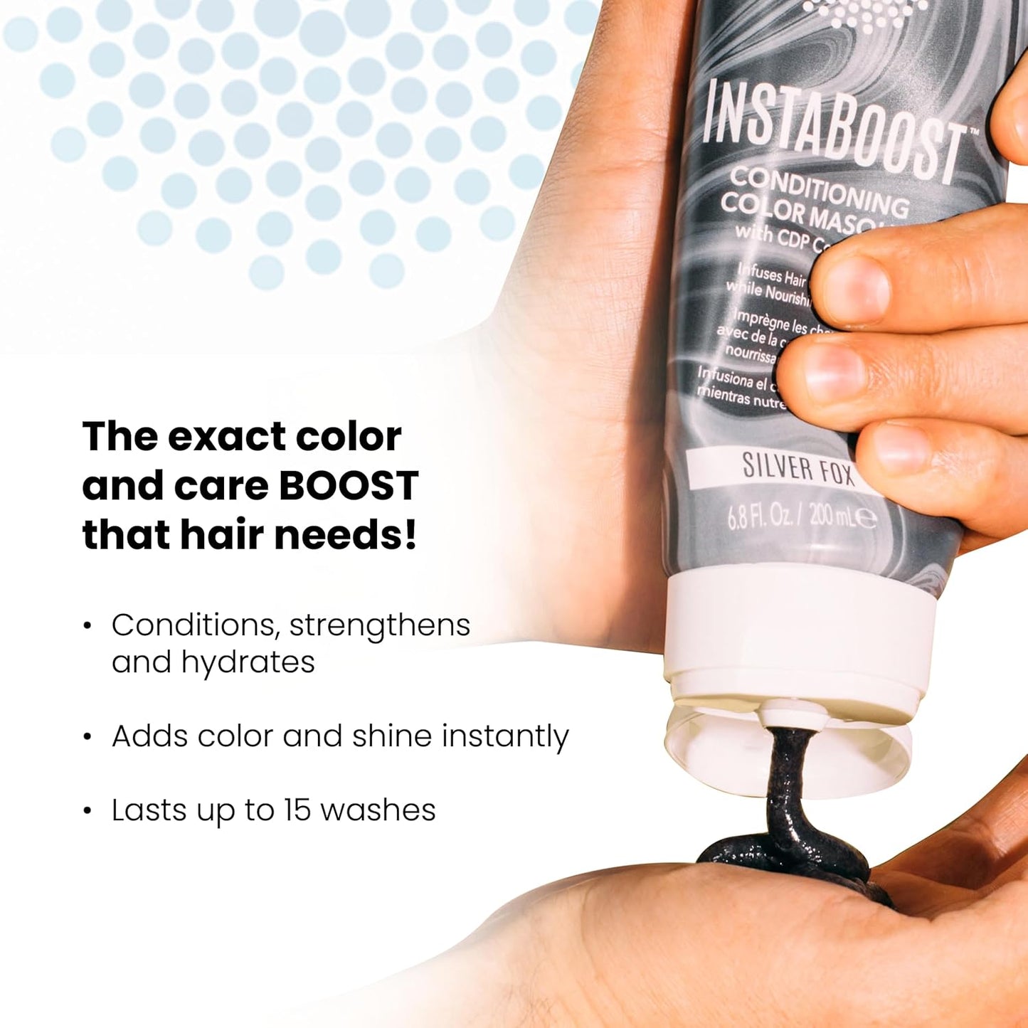 InstaBoost TEAL Color Depositing Conditioner - Deep Conditioning Hair Mask for Instant Color | 6.8 Fl Oz