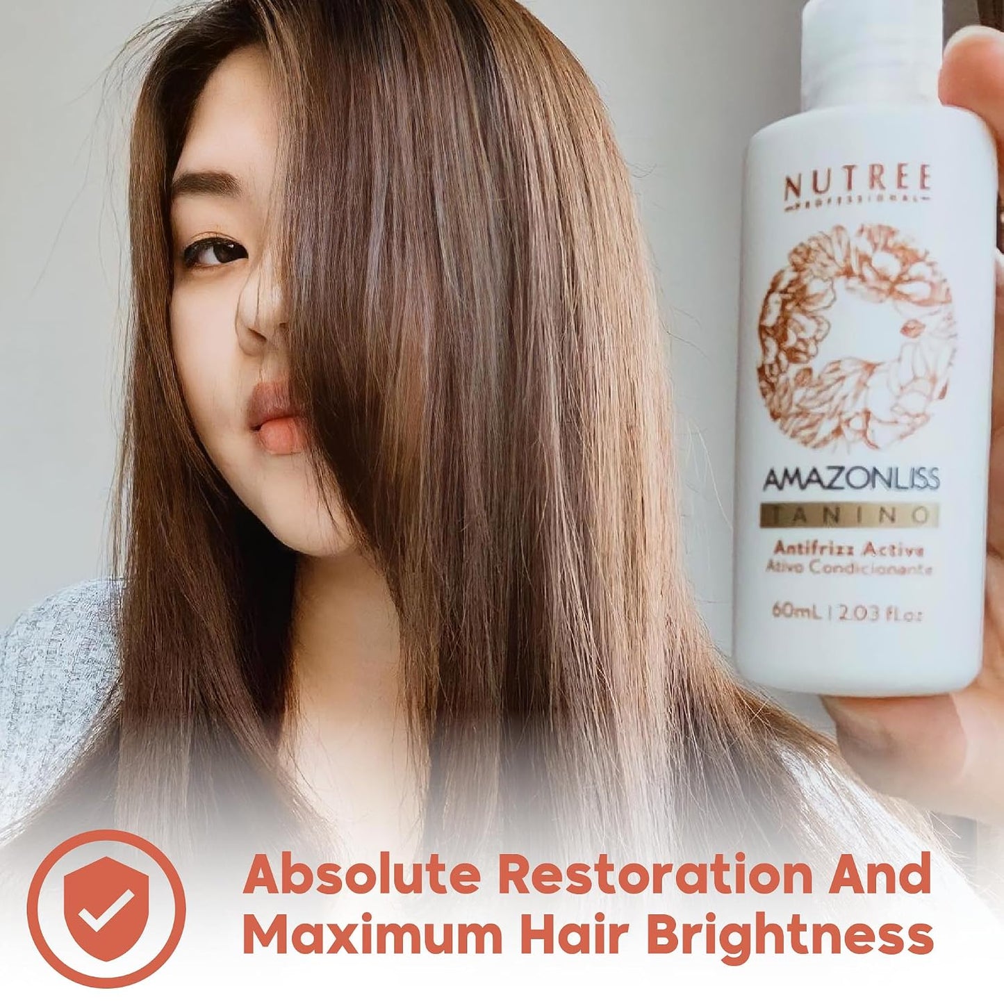Hair Straightening Brazilian Treatment - Taninoplastia Smoothing & Hydrating Formula | 2.03 Fl. Oz - Formaldehyde Free
