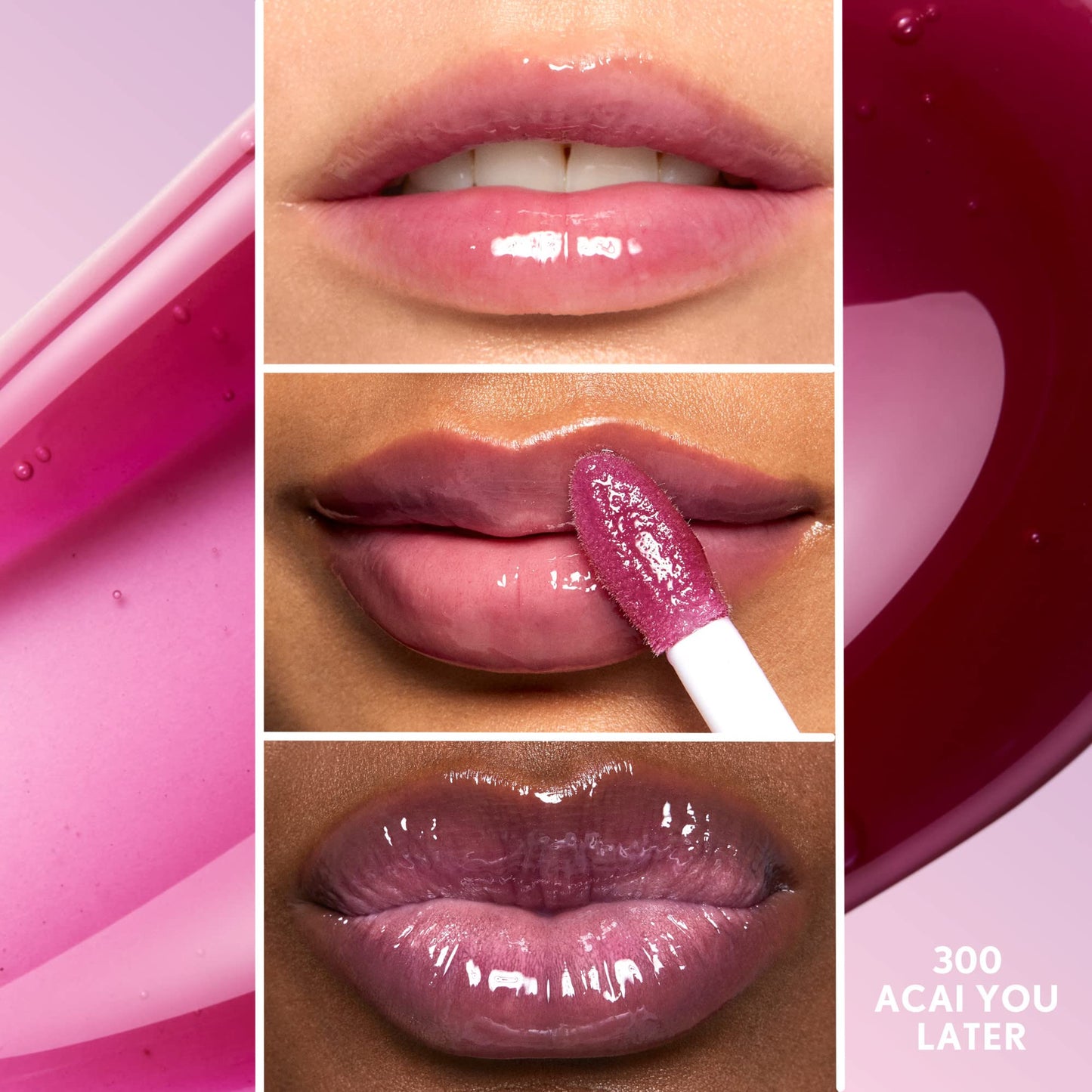 COVERGIRL Clean Fresh Yummy Lip Gloss, Sheer, Natural Scents, Vegan Formula - 300 Acai You Later, 0.33 fl oz