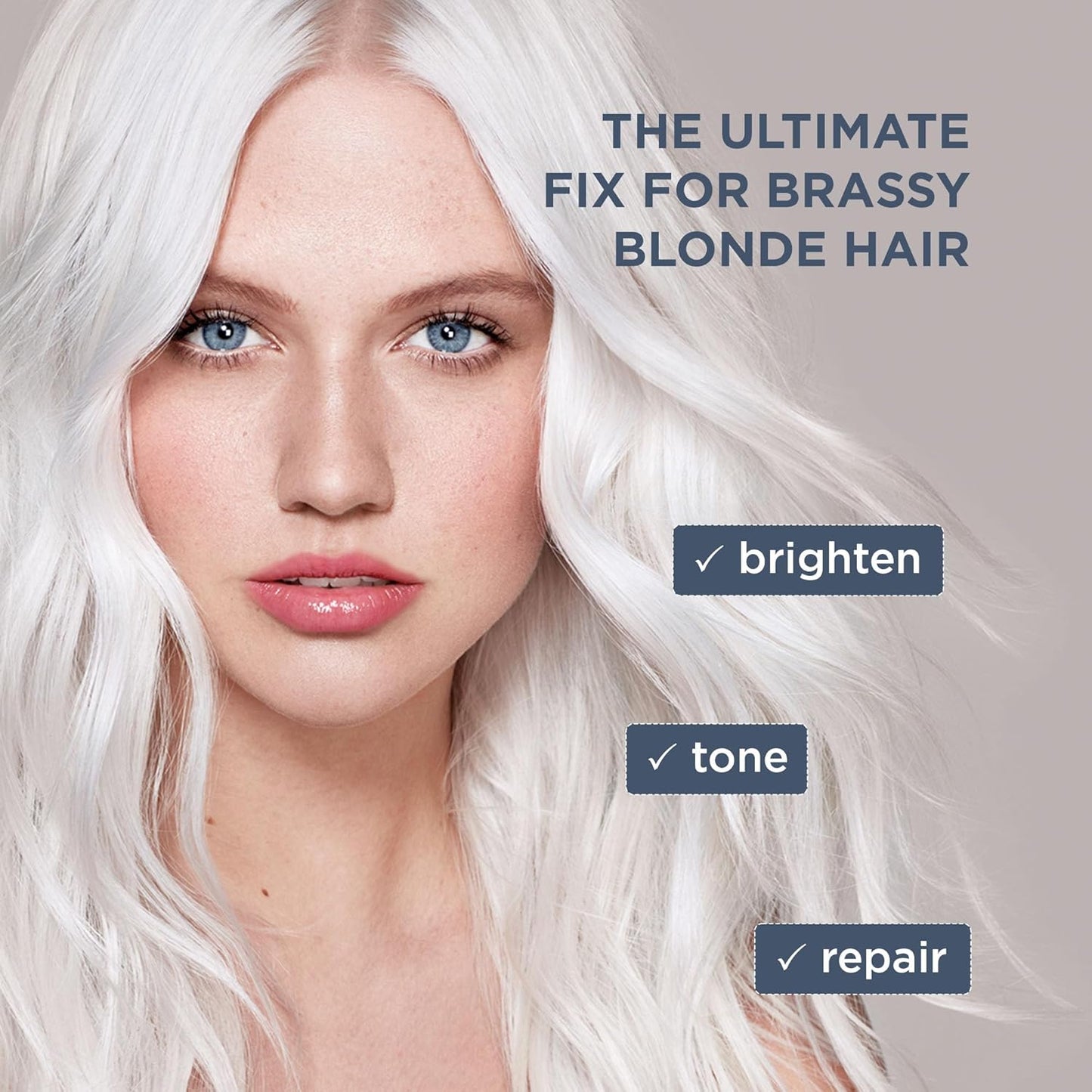 Jerome Russell Bblonde Ice White Toner | Semi-Permanent Hair Dye Kit for Pre-Lightened Blonde Hair, Vegan & Ammonia-Free
