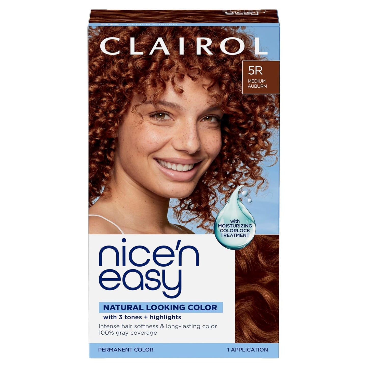 Clairol Nice'n Easy Permanent Hair Dye - Blackest Black | 100% Gray Coverage & Long-Lasting Shine | Single Pack