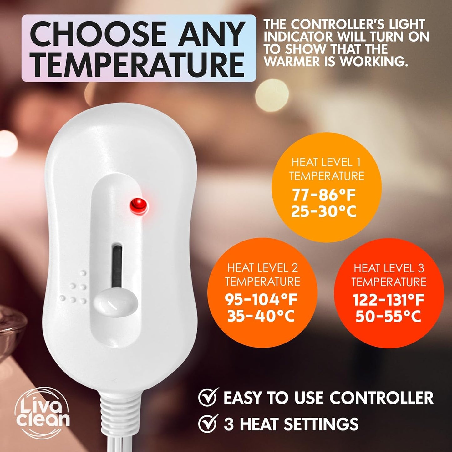 Electric Heated Massage Table Warmer | 3 Temperature Settings - 70.8” x 29.5” Spa Blanket