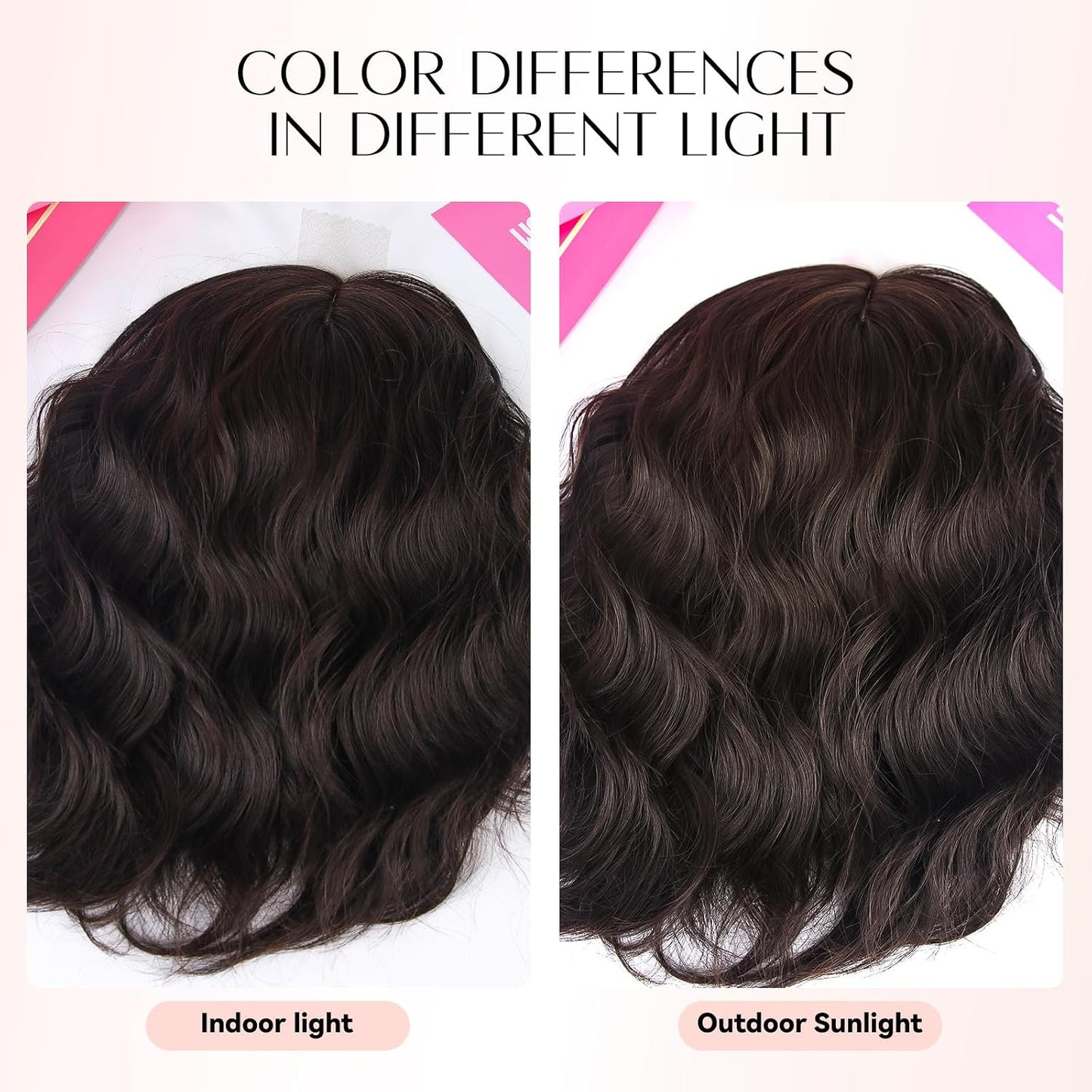 Hair Topper for Women - 11 Inch Short Wavy Synthetic Hairpiece | Heat Resistant, 6.5"x6.5" Base for Thinning Hair