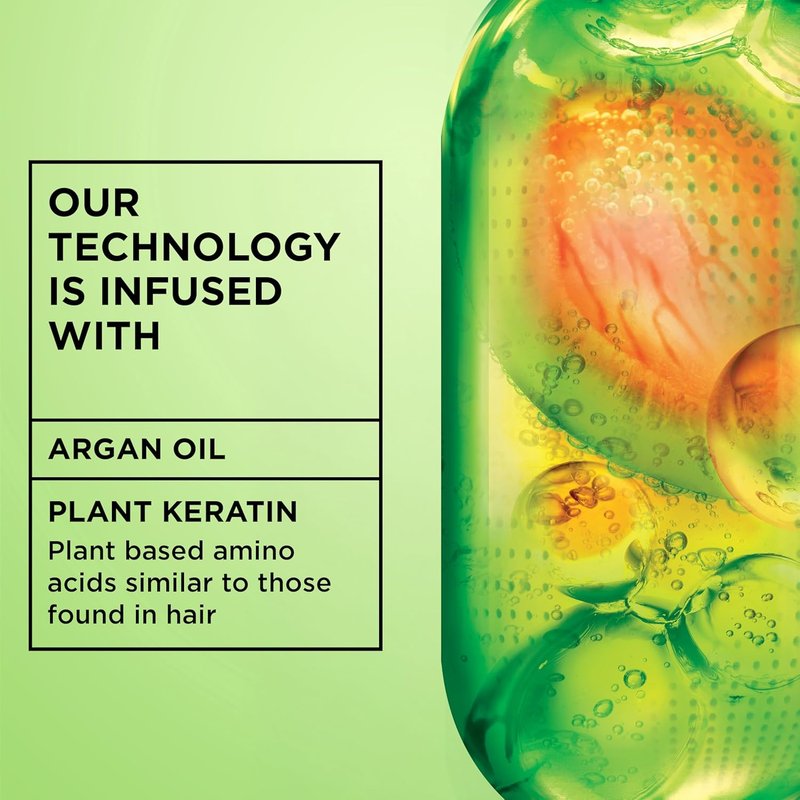 Garnier Fructis Sleek & Shine Leave-In Conditioner - Smooths Frizzy Hair with Plant Keratin & Argan Oil | 10.2 Fl Oz (Pack of 2)