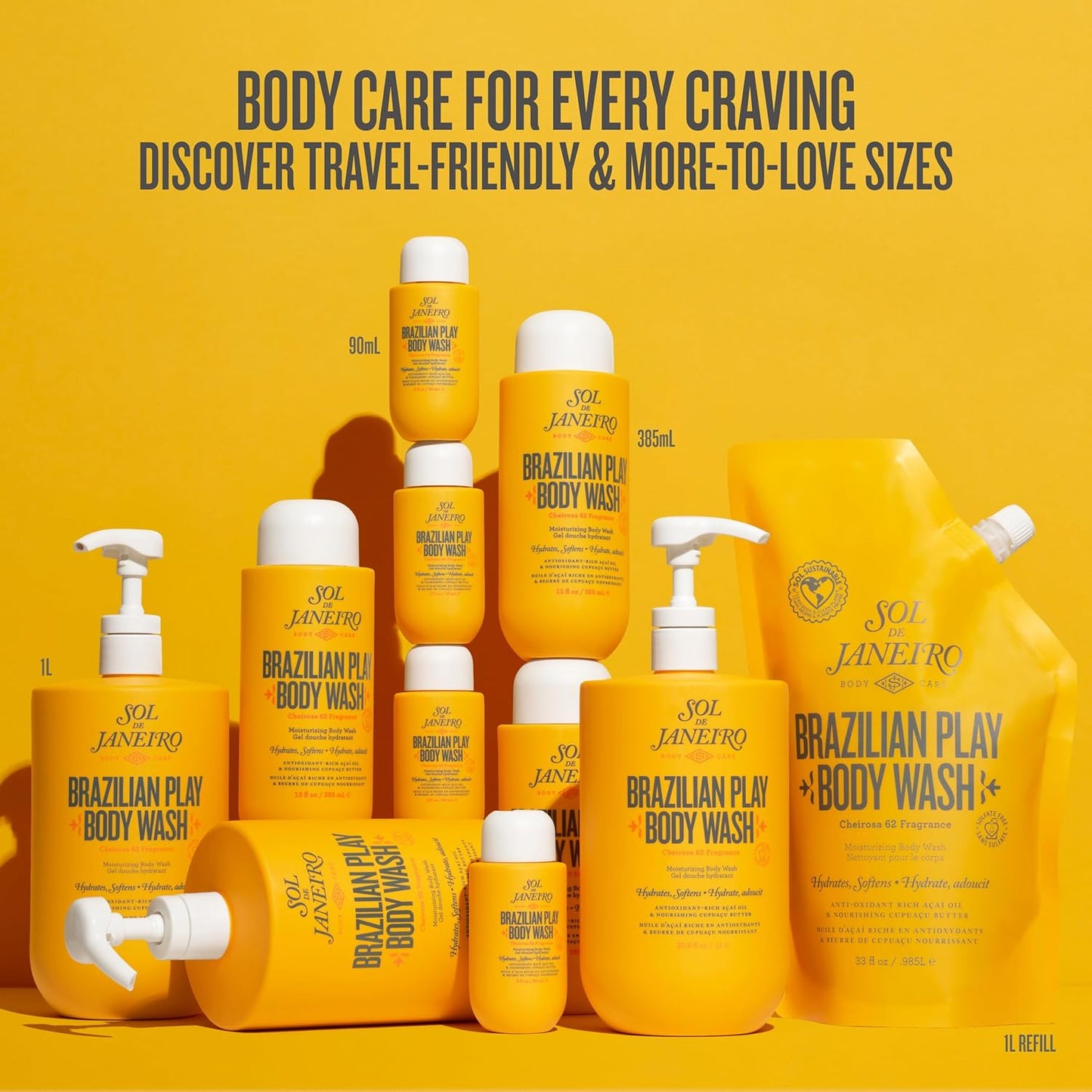 Brazilian Play Body Wash - Moisturizing Shower Gel in Cheirosa 62 Scent | Nourishing Formula for Soft Skin