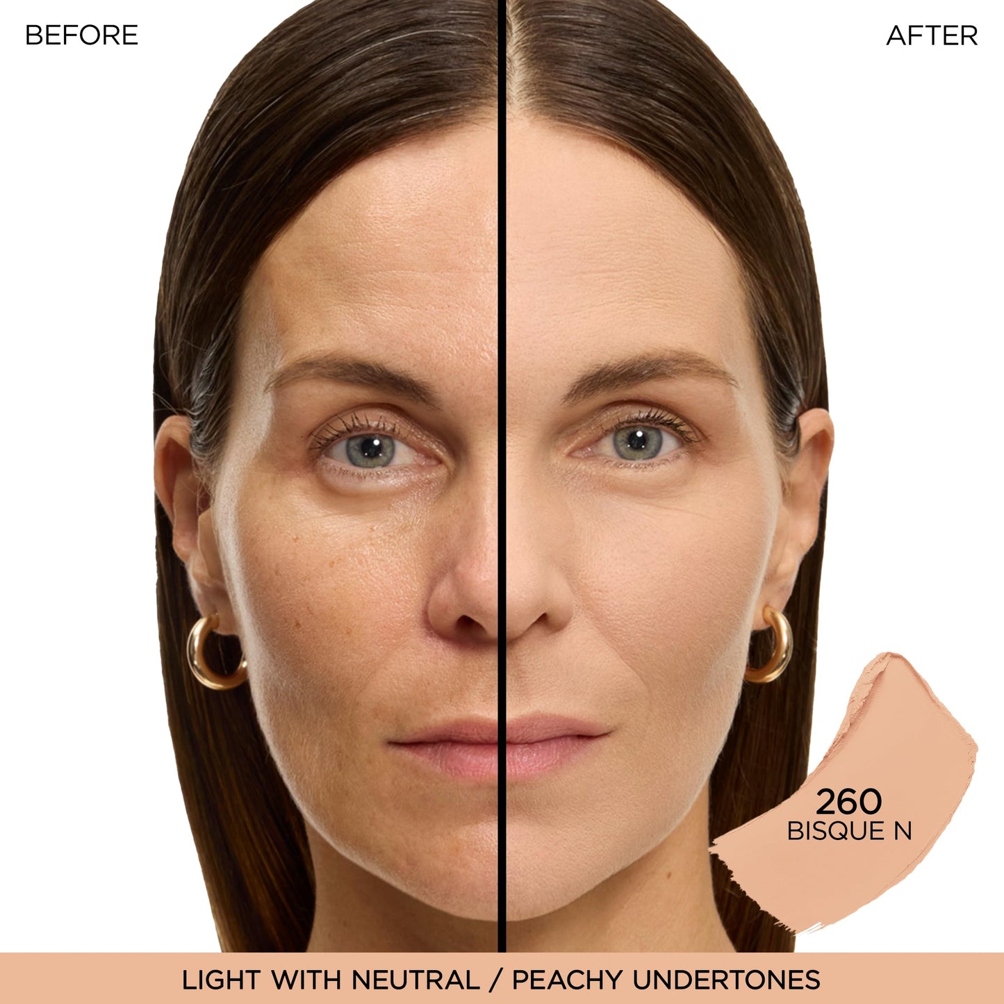 Lancôme Teint Idole Shape Stick, Multi-Use Foundation Stick, Concealer & Contour, Hydrating Medium to Full Coverage w/Natural Matte Finish, All Skin Types, 260 Bisque Neutral