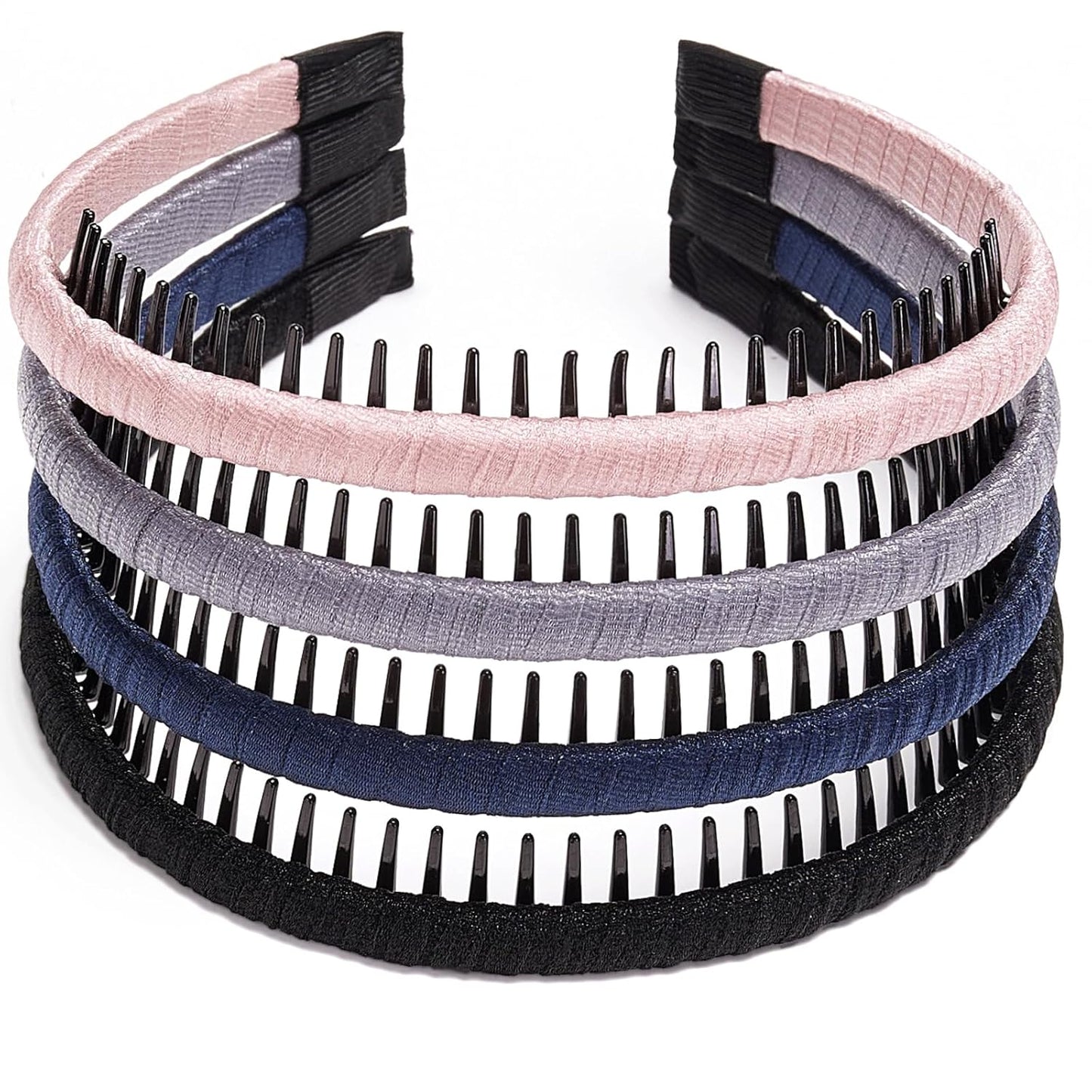 Multicolor Protection Resin Hair Comb & Headband Set - 4 Stylish Colors for Women