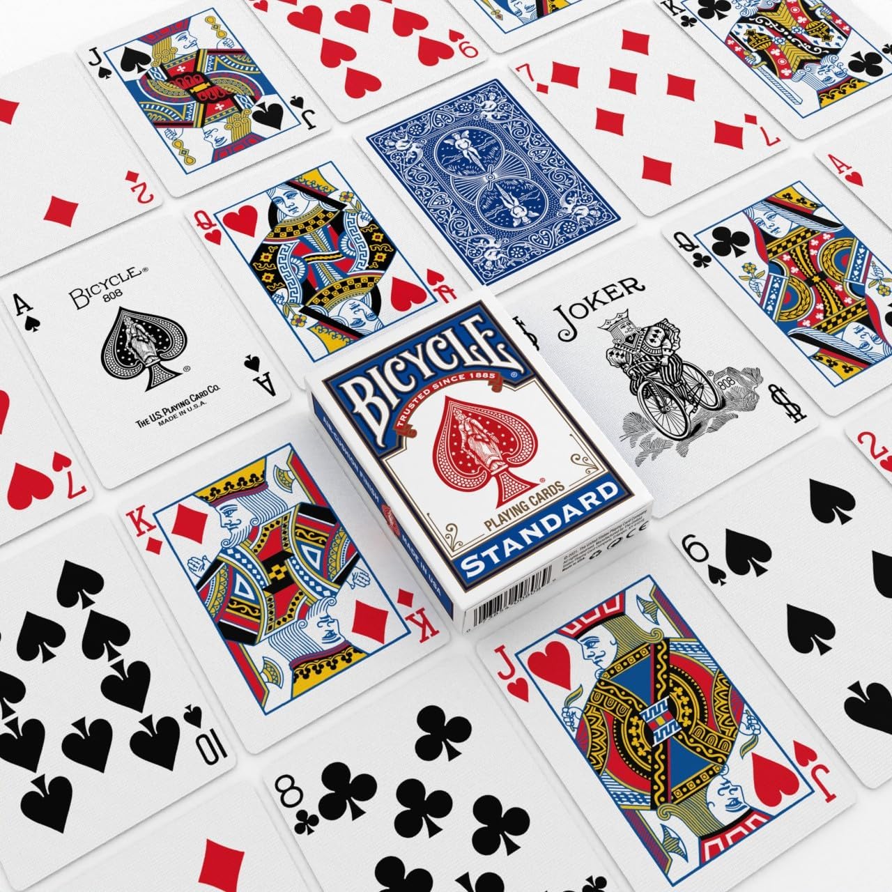 Standard Playing Cards - Classic Poker Size Deck (2 Pack) | Red & Blue for Family Game Night & Card Games