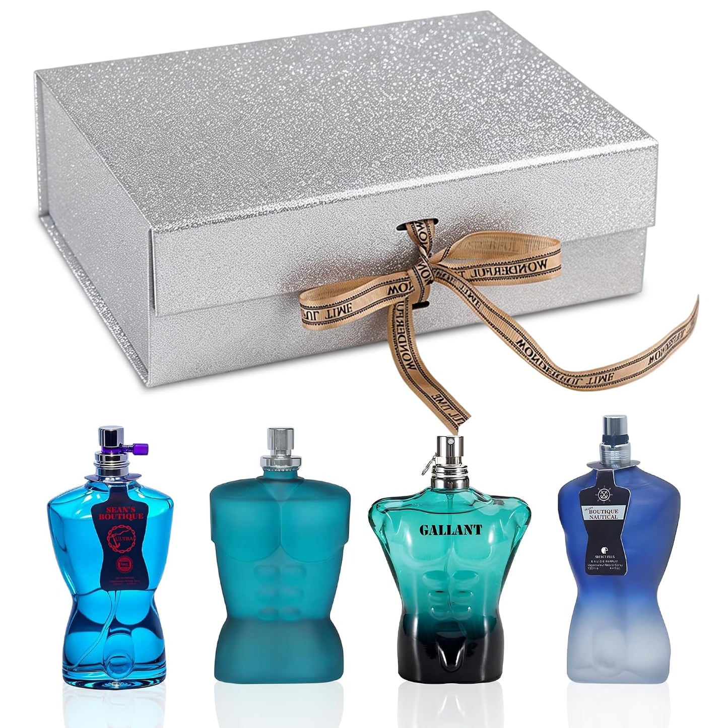 Men's Cologne Gift Set - Luxury Fragrance Collection in Premium Box | Perfect Valentine's Day Gift - 4 x 3.4 FL oz