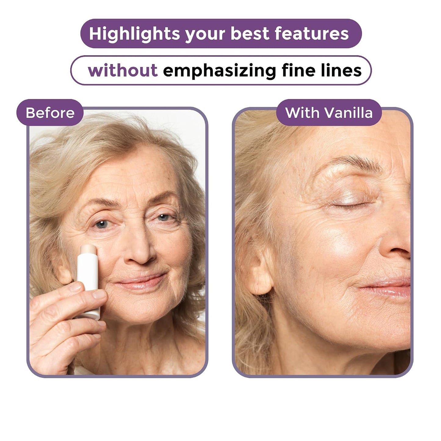 InstantGlow+ 4-in-1 Highlighter Stick for Mature Women - Nourishing Radiant Glow for Face & Shoulders | Cinnamon