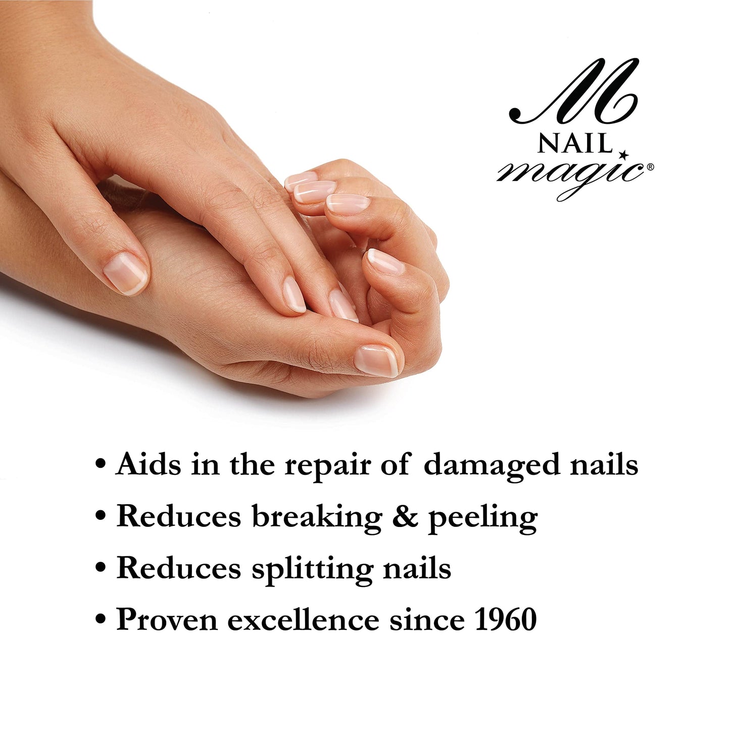 Nail Magic Nail Hardener & Conditioner, Assists with Chipping, Peeling, Brittle Fingernails, Strengthens, Conditions, & Hardens Nails, 0.5 fluid oz