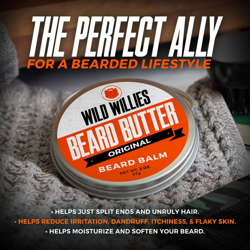 Wild Willies Beard Care Kit: Heated Beard Straightener for Men, Beard Butter, & Beard Growth Serum - Ultimate Grooming Tool Set, Beard Balm, Hydrating Serum, Hot Comb Beard Brush for Daily Use