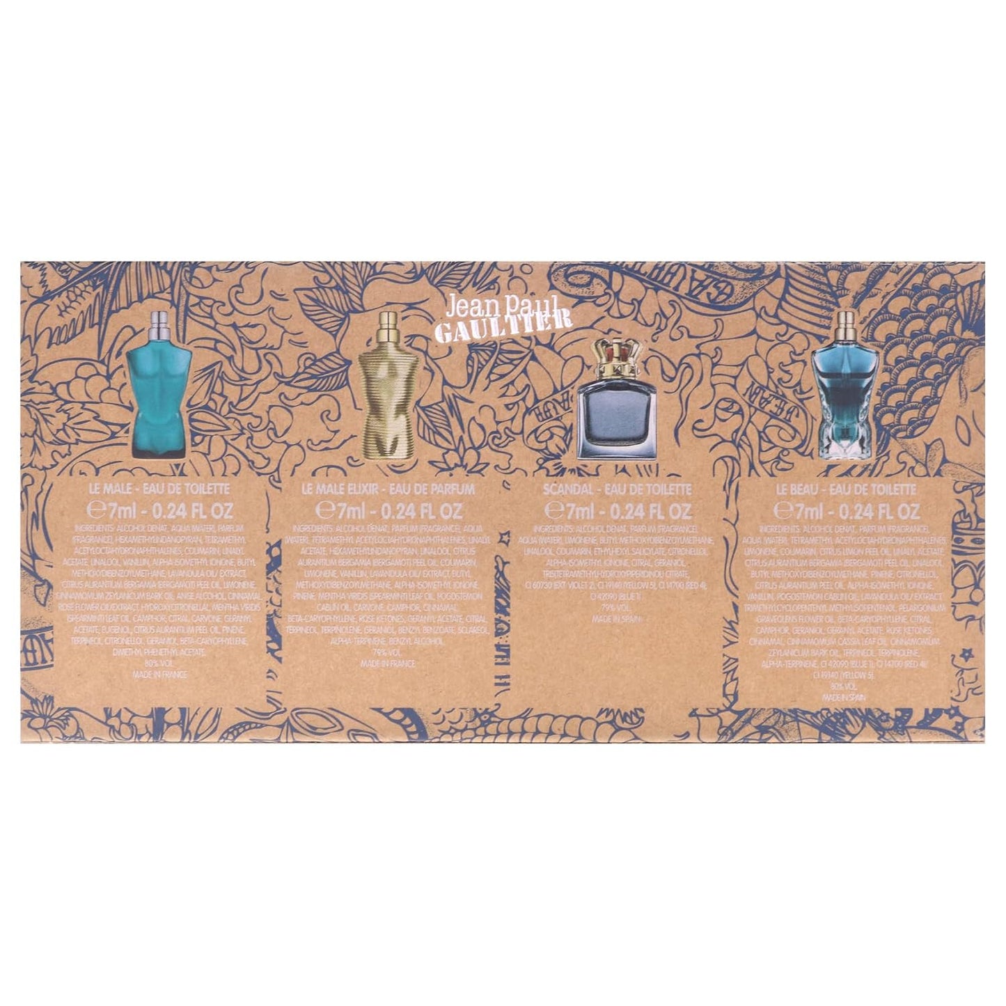 Jean Paul Gaultier Miniatures Set for Men - 4-Piece Fragrance Gift Set