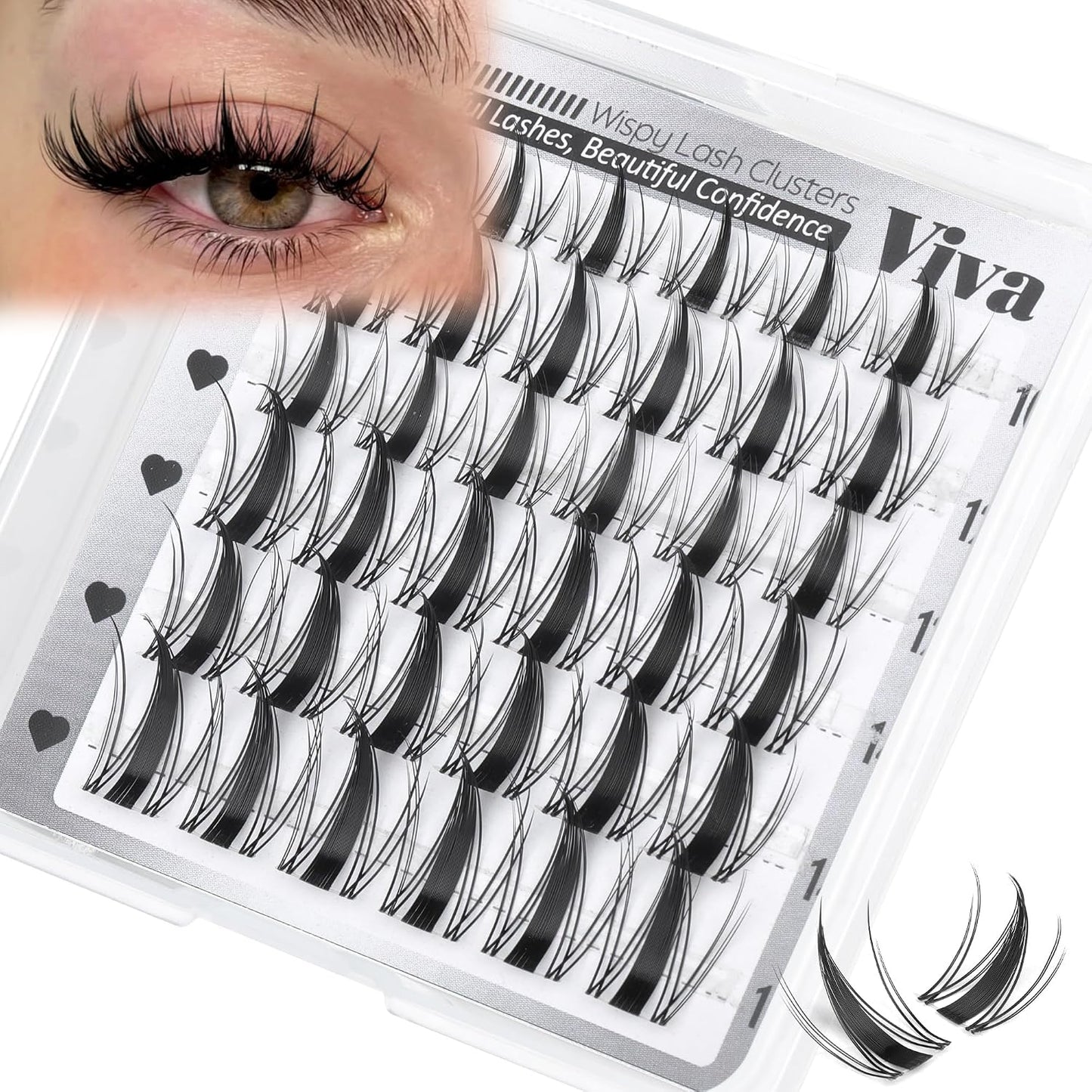 Eyelash Clusters - Portable Wispy Individual Lashes for Travel | Mini Pack 10-16MM CD Curly Extensions