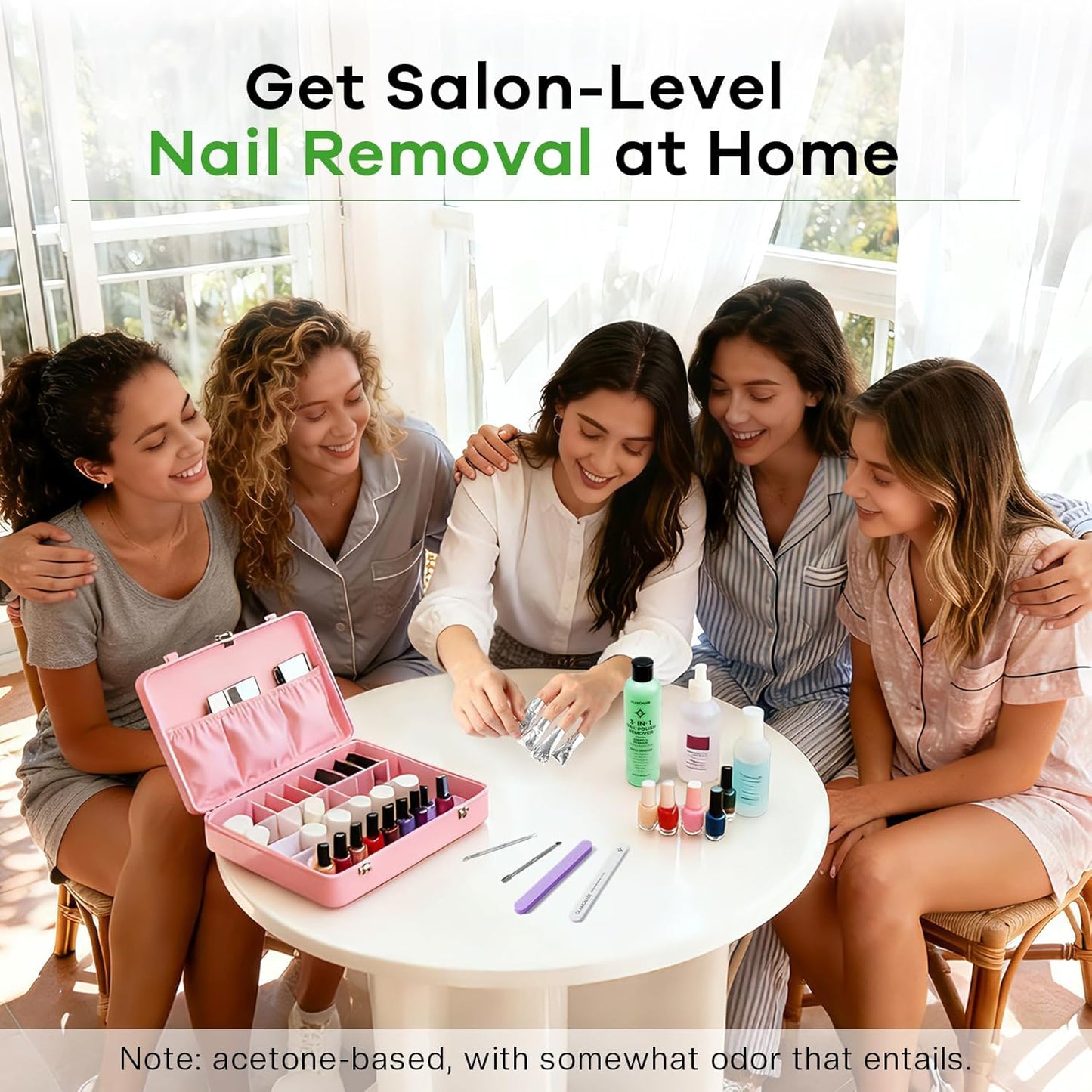 Acetone Nail Polish Remover - Professional Soak-Off Gel Formula with Aloe Vera | 8 Fl. Oz.