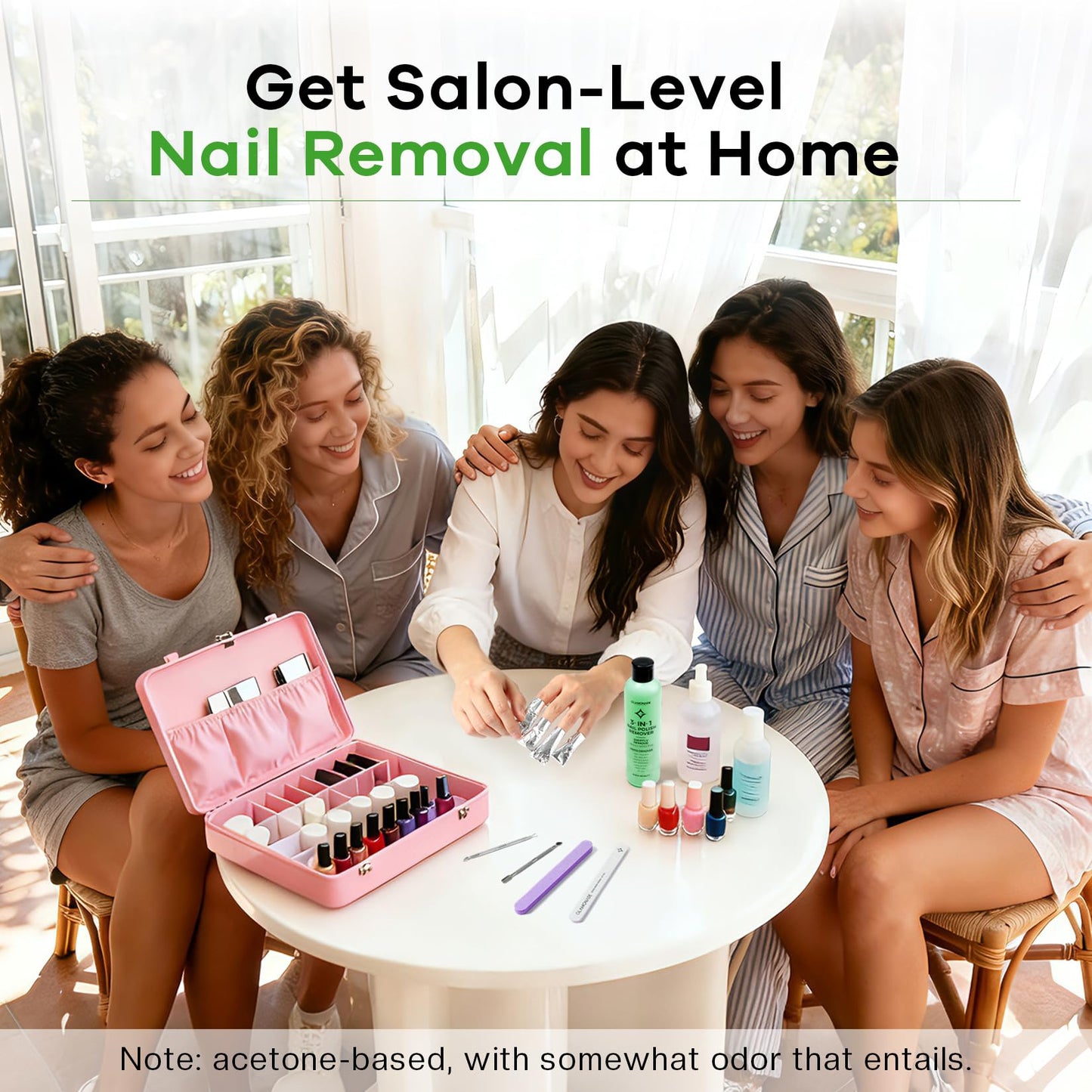 Glamonade Acetone Nail Polish Remover: Professional Soak off Gel Polish Remover Natural Formula Aloe Vera Essential Oil for Acrylic Dip Powder Nail Supplies for Home Salon(8 Fl.Oz.)