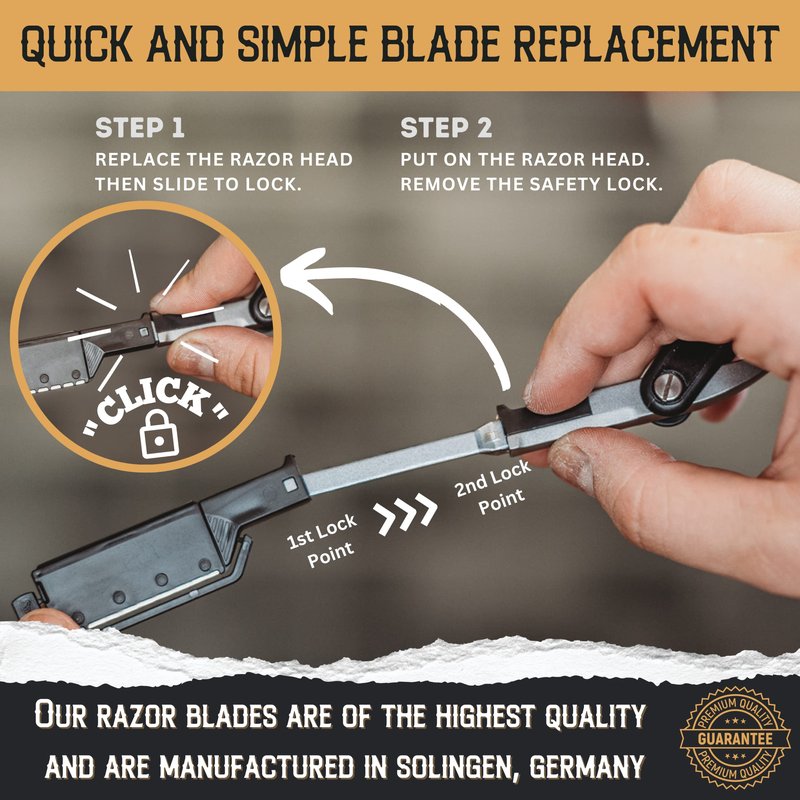 10 Better Barber Homie Edition Razor Blades - Men's Safety Blades for Shaving Beard and Hair - Professional Disposable Straight Edge Razors (10 Units)