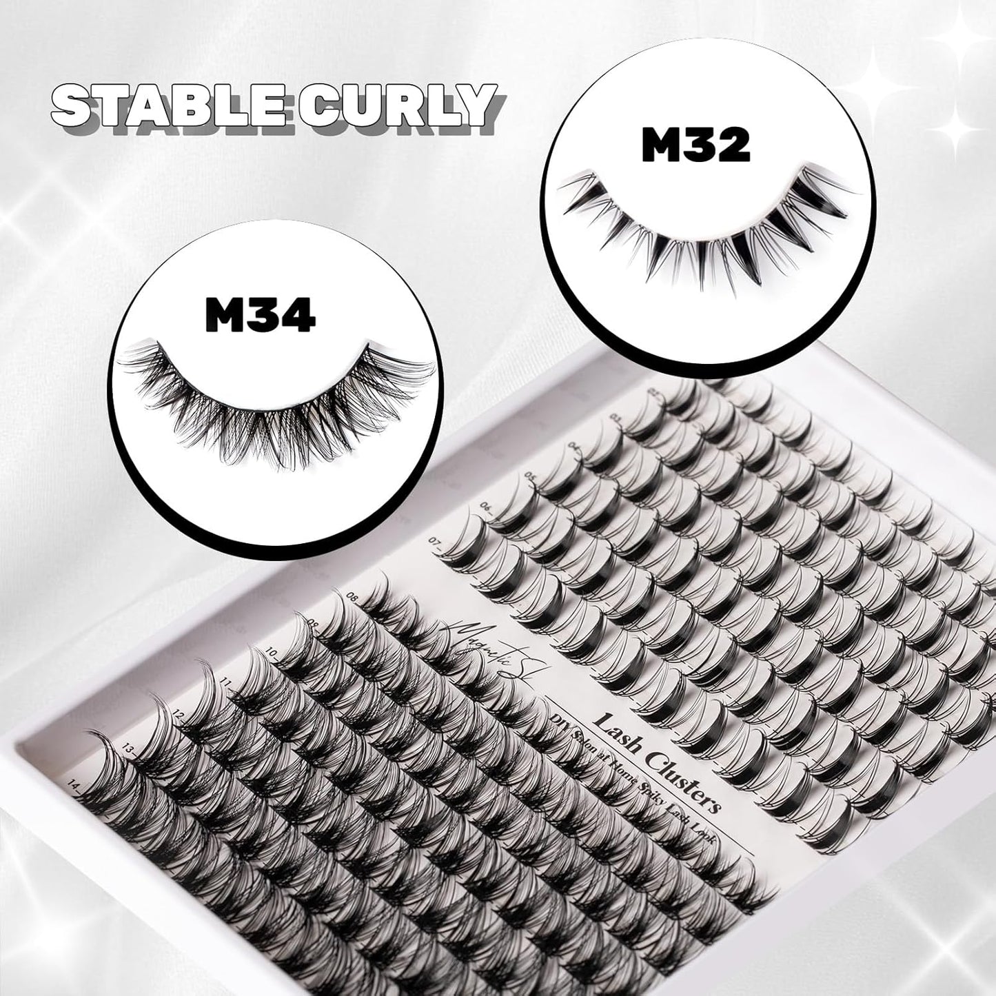 Lash Clusters - 154pcs Curly Eyelash Extension Kit | Natural Look 10-18mm with Bond & Seal