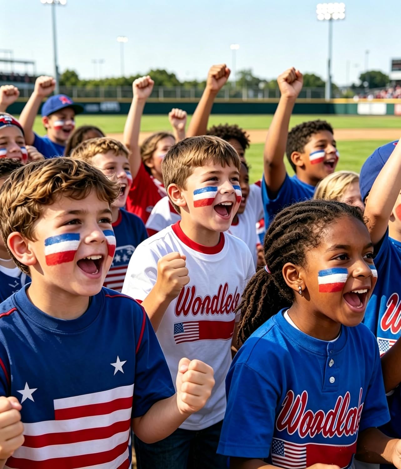 Patriotic USA Flag Face & Body Paint - Red, White & Blue Eye Black Stick for Game Day | 4th of July Accessories