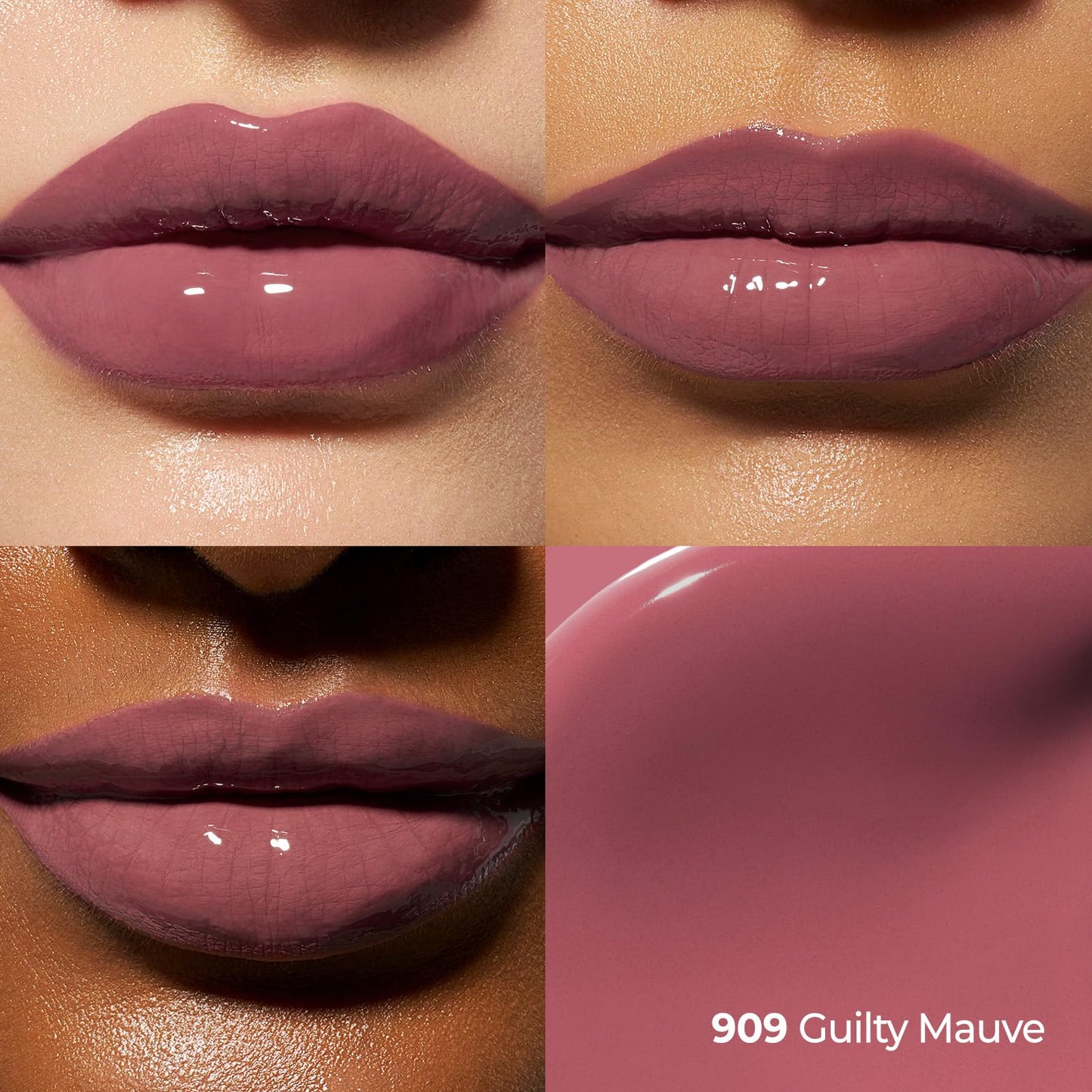 Laka Perfect Twin Lip - Dual-Ended Matte Liquid Lipstick & Clear Gloss | Long Lasting 12 Hour Color, Transfer Proof | High Pigmented Lightweight Non-Sticky | Korean Makeup | #909 Guilty Mauve, 0.31oz