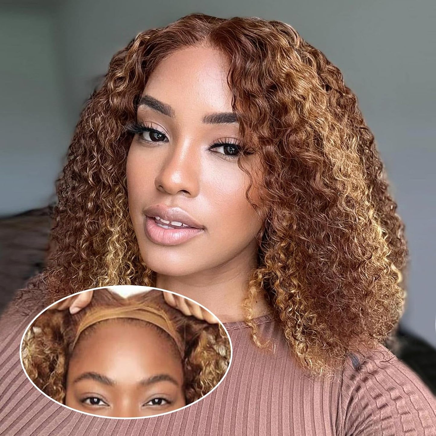 Curly Bob Wig - 200% Density Deep Wave Human Hair | 5x5 HD Lace Closure, 18 Inch, Black for Women