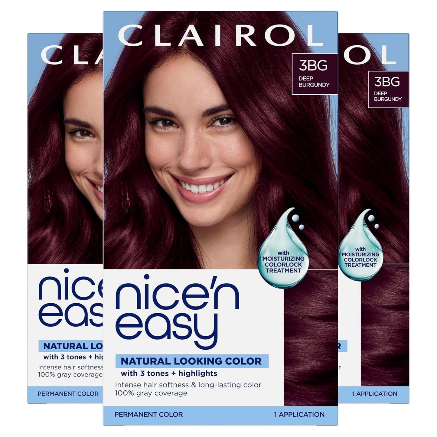 Clairol Nice'n Easy Permanent Hair Dye - Blackest Black | 100% Gray Coverage & Long-Lasting Shine | Single Pack