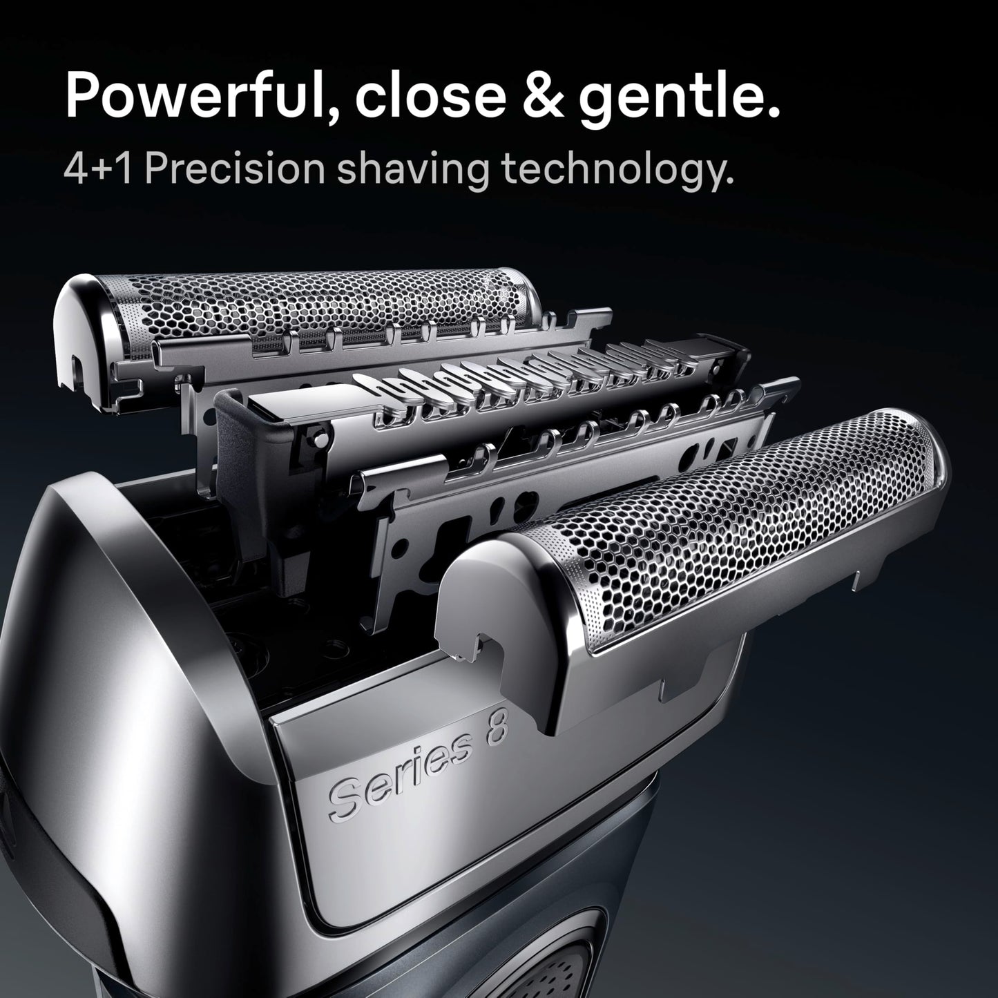 Braun Series 8 Electric Shaver for Men, Wet & Dry Foil Razor, 5-in-1 SmartCare Clean & Charge Center, Built-in Precision ProTrimmer, Travel Case, Dark Blue 8560cc