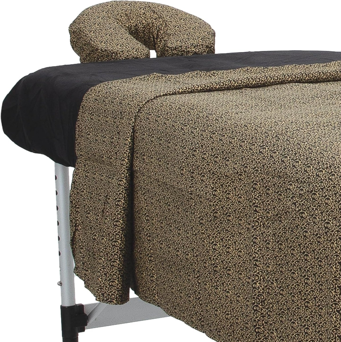 Premium Microfiber Massage Sheet Set - Ultra-Light, Stain & Wrinkle-Resistant | Black 3-Piece Set
