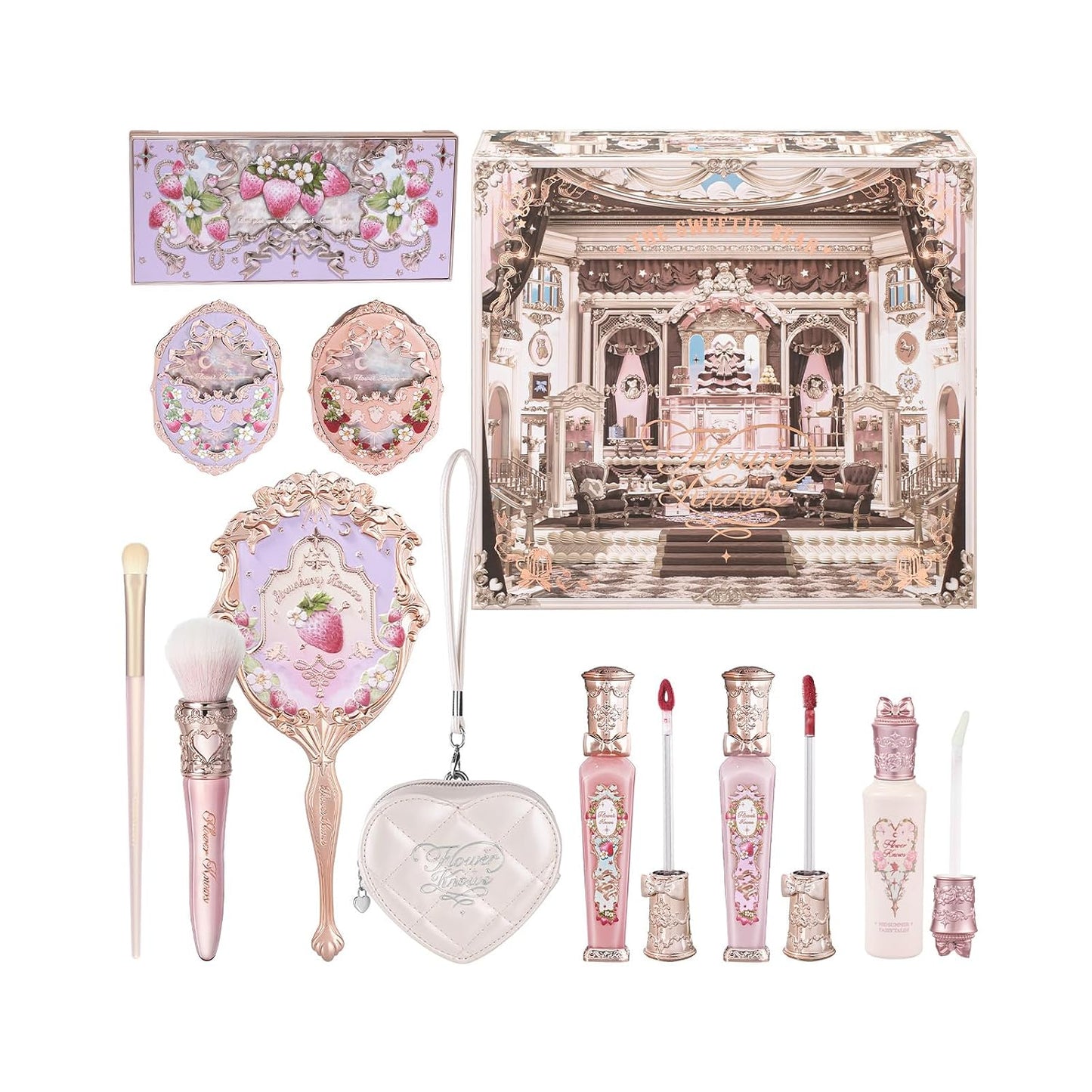 Violet Strawberry Rococo Makeup Gift Set - 12-Piece All-in-One Cosmetics Kit | Perfect for Anniversaries & Birthdays