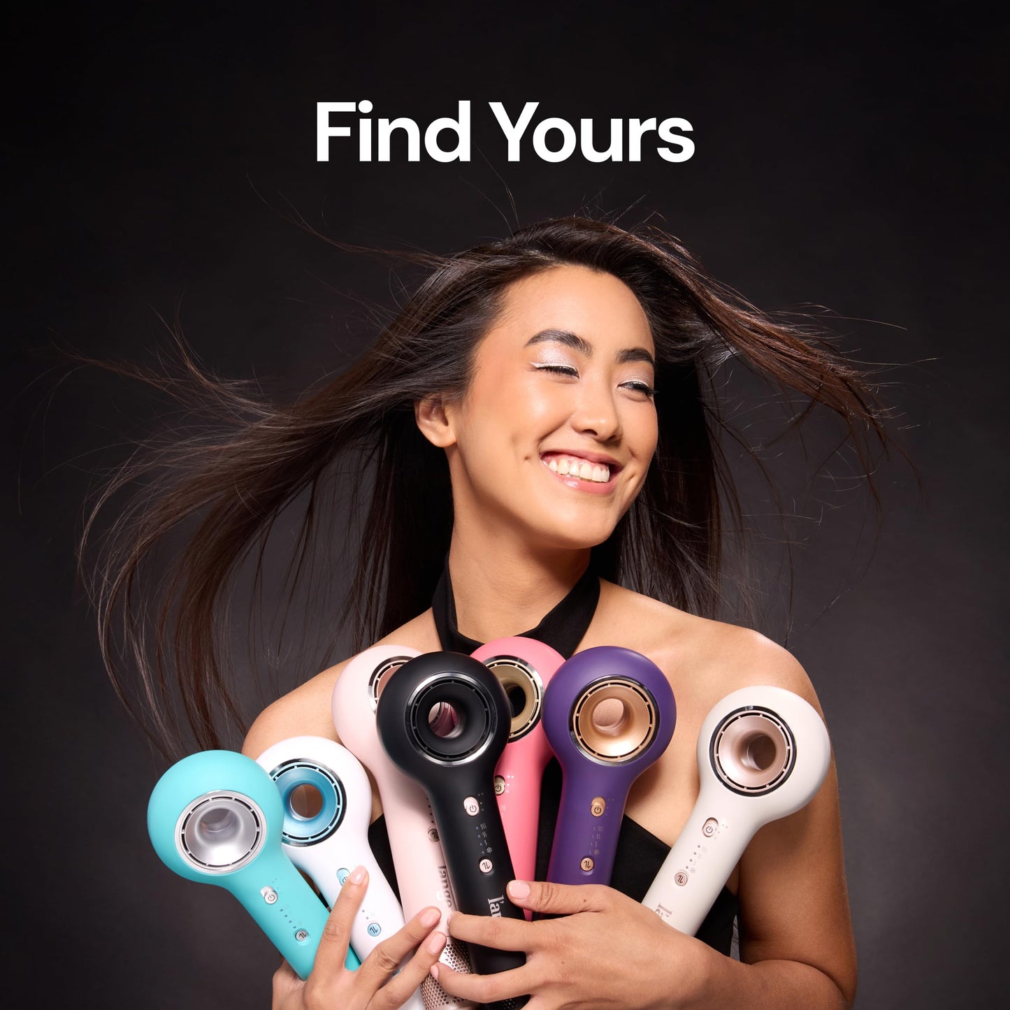 L'ANGE HAIR Axia HaloRing Ionic Hair Dryer | High Speed Professional Blow Dryer for Smooth, Frizz-Free Styles | Lightweight Brushless Motor with Concentrator & Wall Mount | 4 Heat Settings | Blush