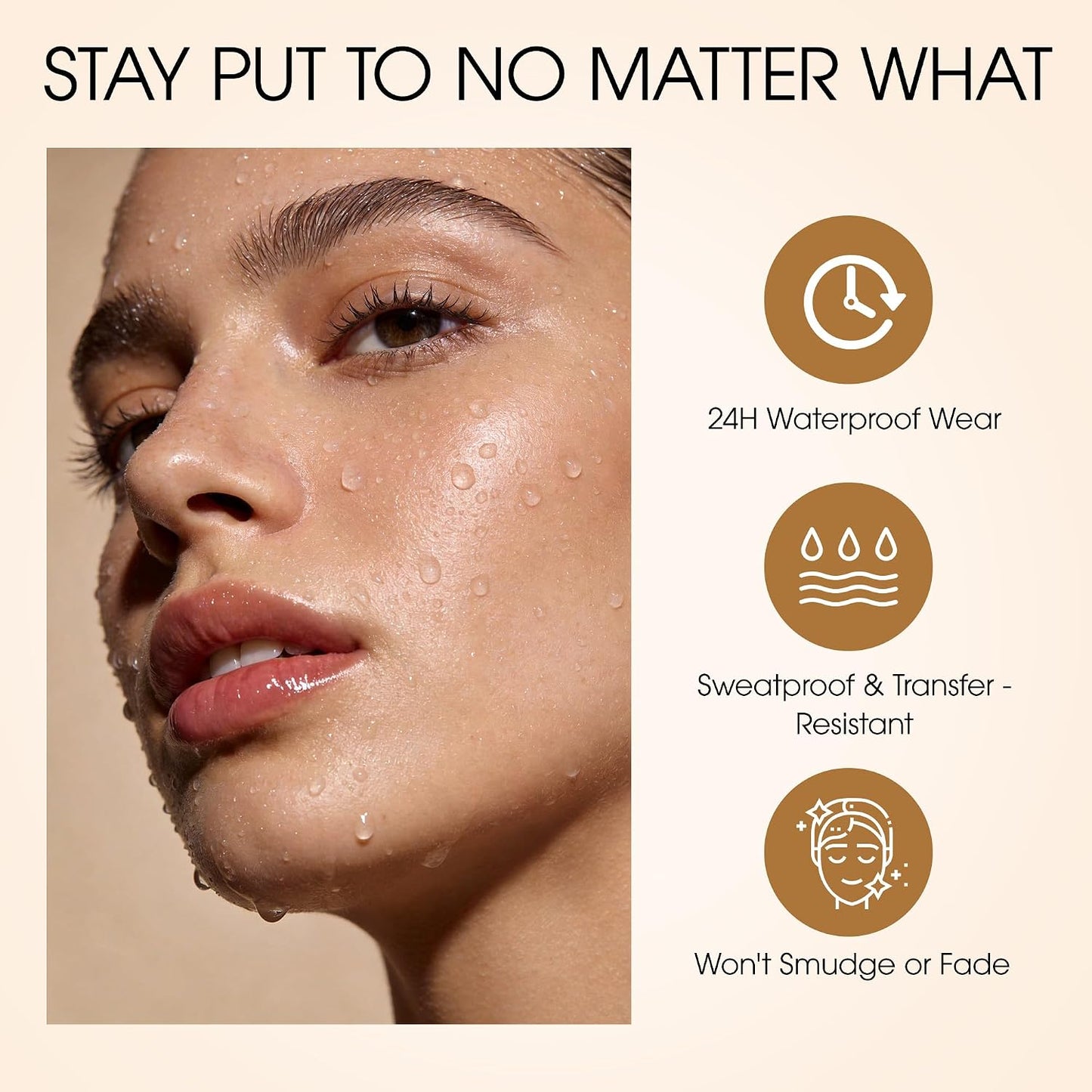 Under Eye Concealer - Full Coverage Waterproof Liquid Corrector for Dark Circles & Pimples | Natural Matte Finish, 0.23 fl oz
