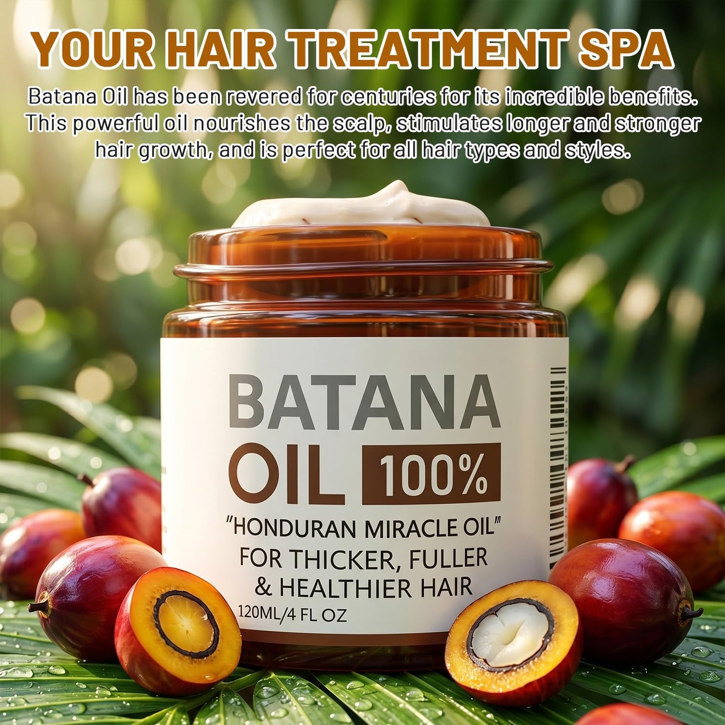 Batana Oil for Hair Growth - 100% Pure Hydrating Oil for Thicker, Stronger Hair | All Hair Types
