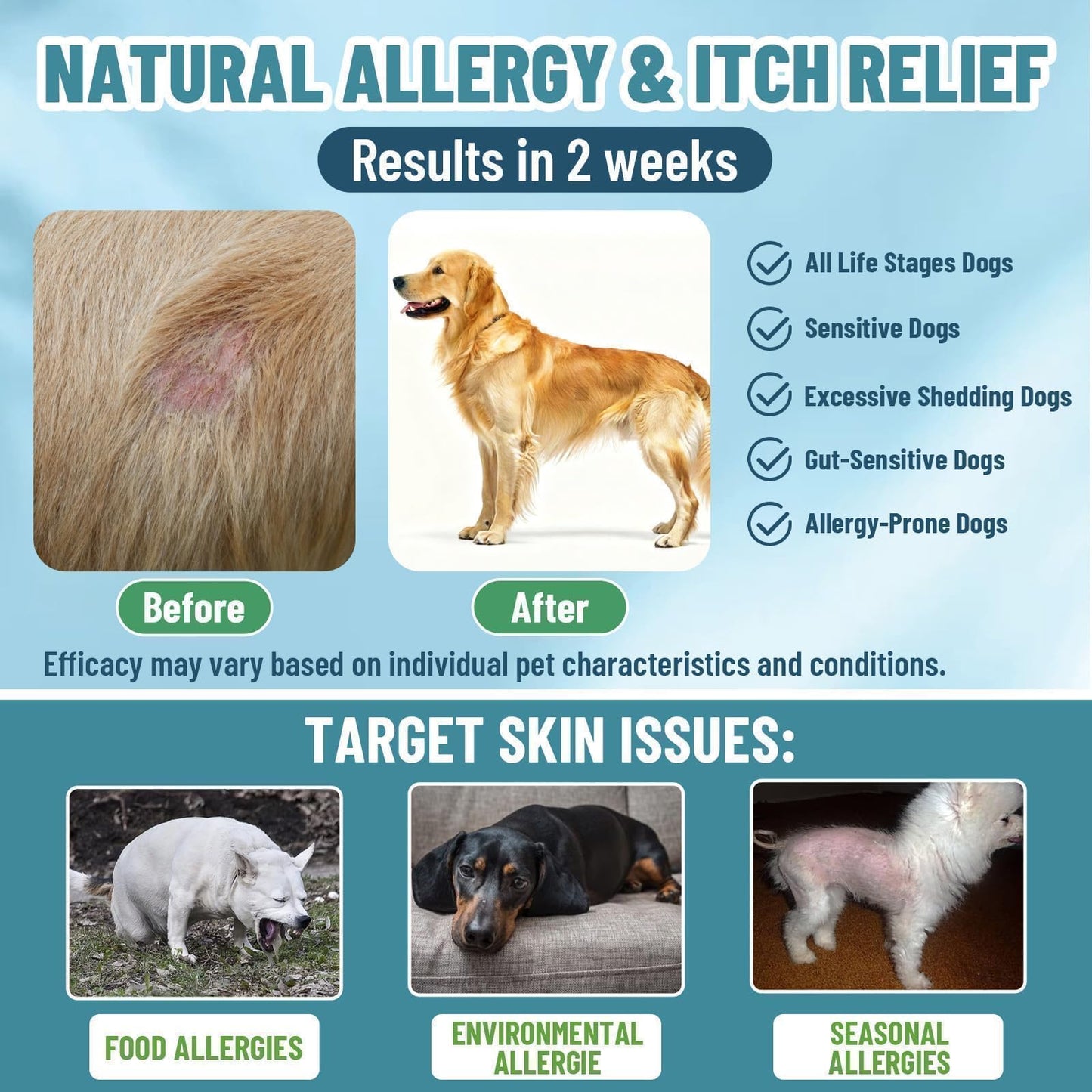 Dog Allergy Chews Omega 3 is Human, Dog Allergy Relief Itch Relief, 200 Chews Anti-Itch for Dogs Itchy Skin, Ear & Paw Licking, Allergy Relief Chews with Probiotics Fish Oil for Gut, Immune & Coat
