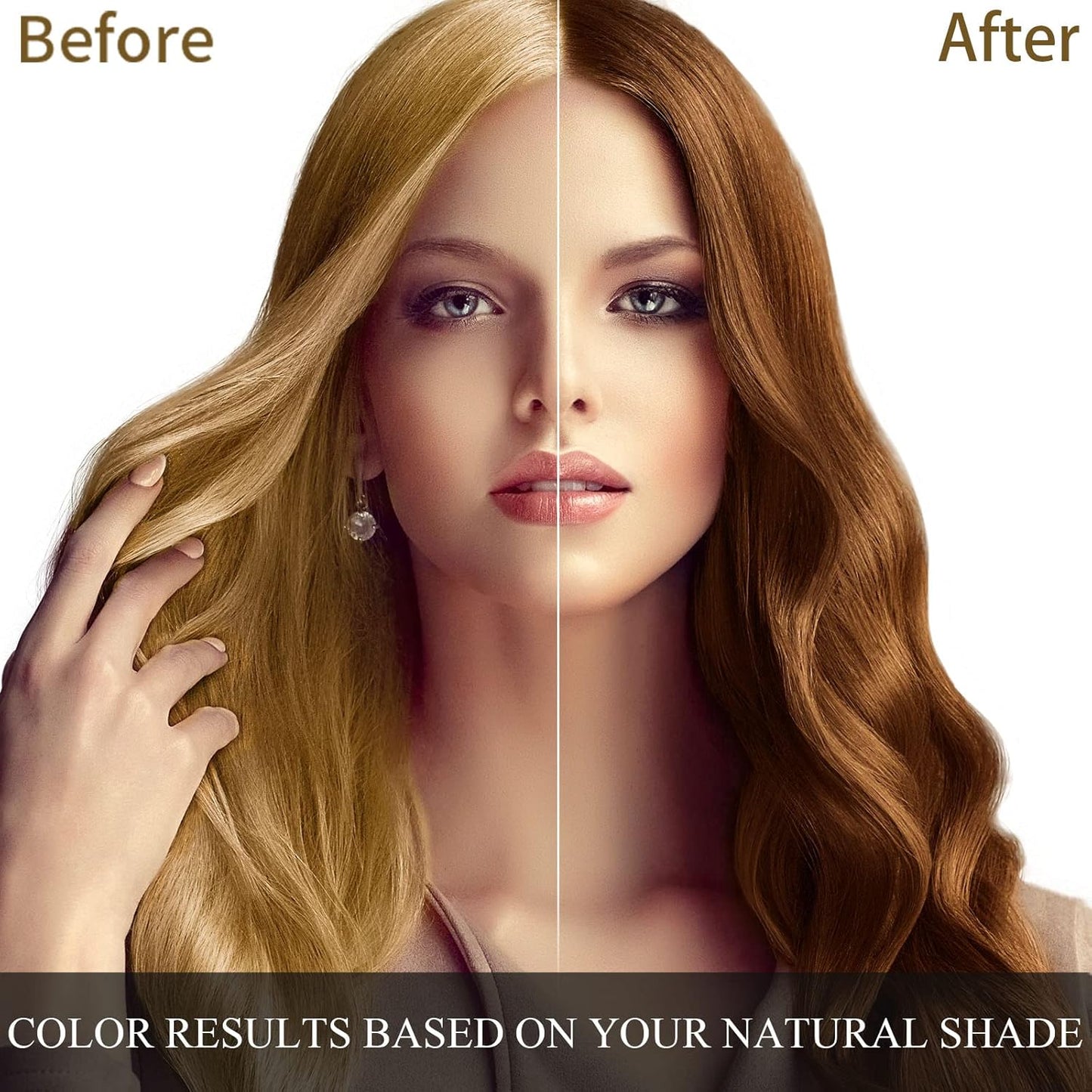 Dark Brown Hair Dye Shampoo - 3-in-1 Gray Coverage for Women | Semi-Permanent 500ML
