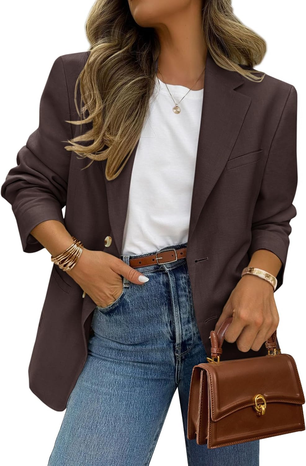 PrettyGarden Blazers for Women - Business Casual Long Sleeve Suit Jacket with Pockets | Stylish Work Blazer