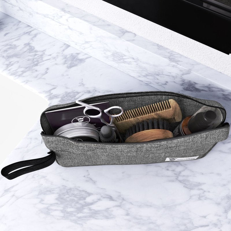 Striking Viking Grooming Kit - Premium Care Products for Men with Beard Shampoo, Oil, Balm Butter, Brush, Wooden Comb, Mustache Scissors & Toiletry Bag