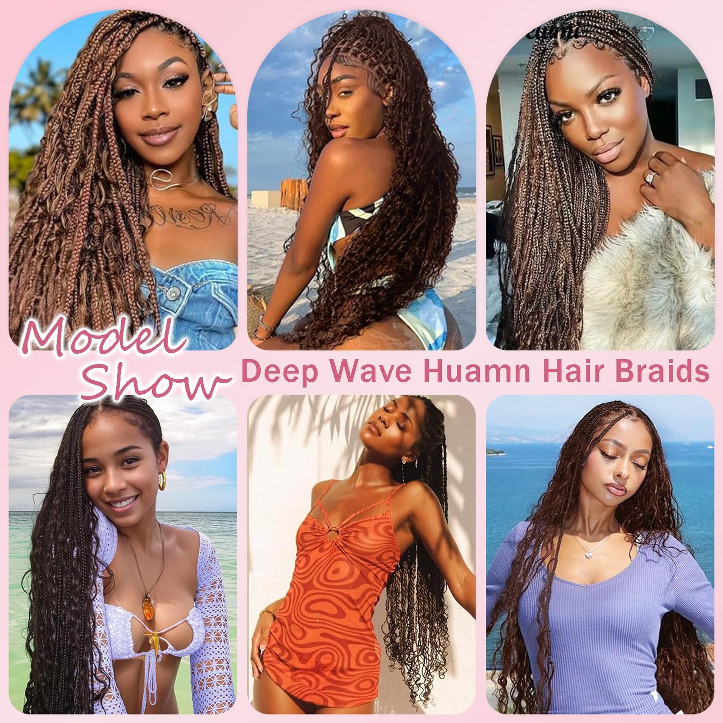 Dark Brown Boho Hair for Braiding #4 Brown Braiding Hair 16 16 16 Inch Chocolate Brown Deep Wave Boho Human Hair for Braiding #4 Curly Hair Extensions for Braids 150g 3 Bundles