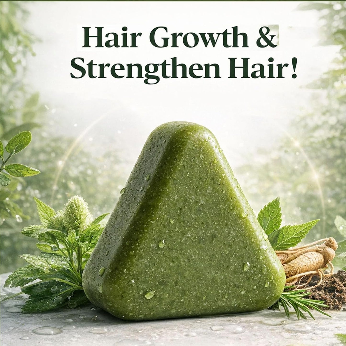 Korean Scalp Shampoo Bar - Rosemary Amino Acid Formula for Thinning Hair | Gentle, Hydrating Herbal Care